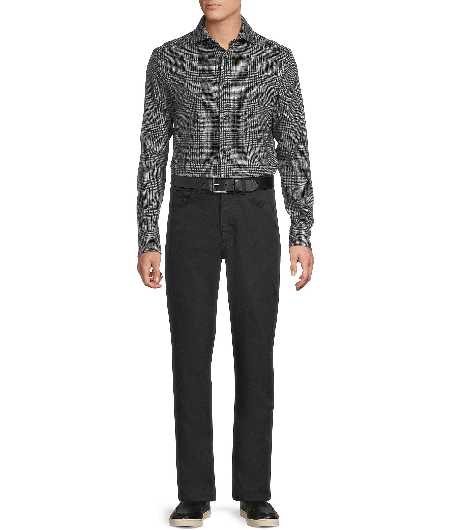 Cremieux Blue Label St. Moritz Collection Coatfront Knit Shirt