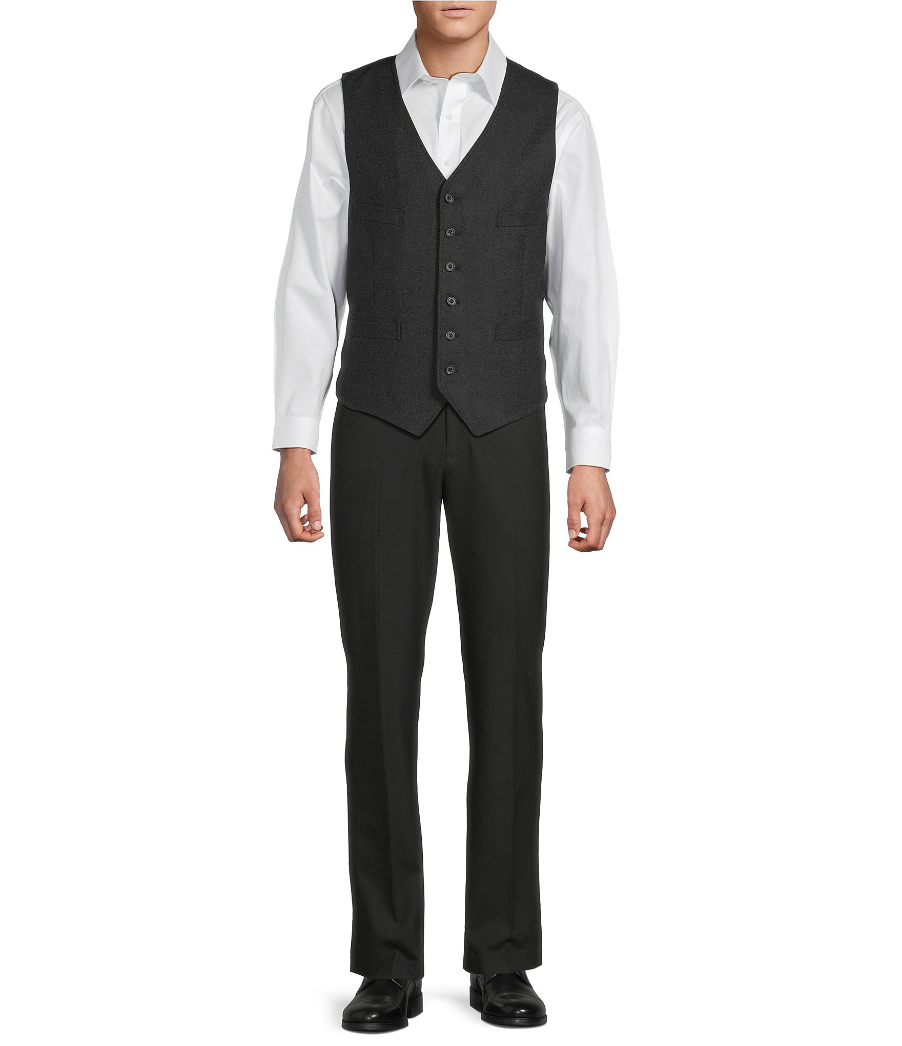 Cremieux Blue Label St. Moritz Collection Herringbone Vest