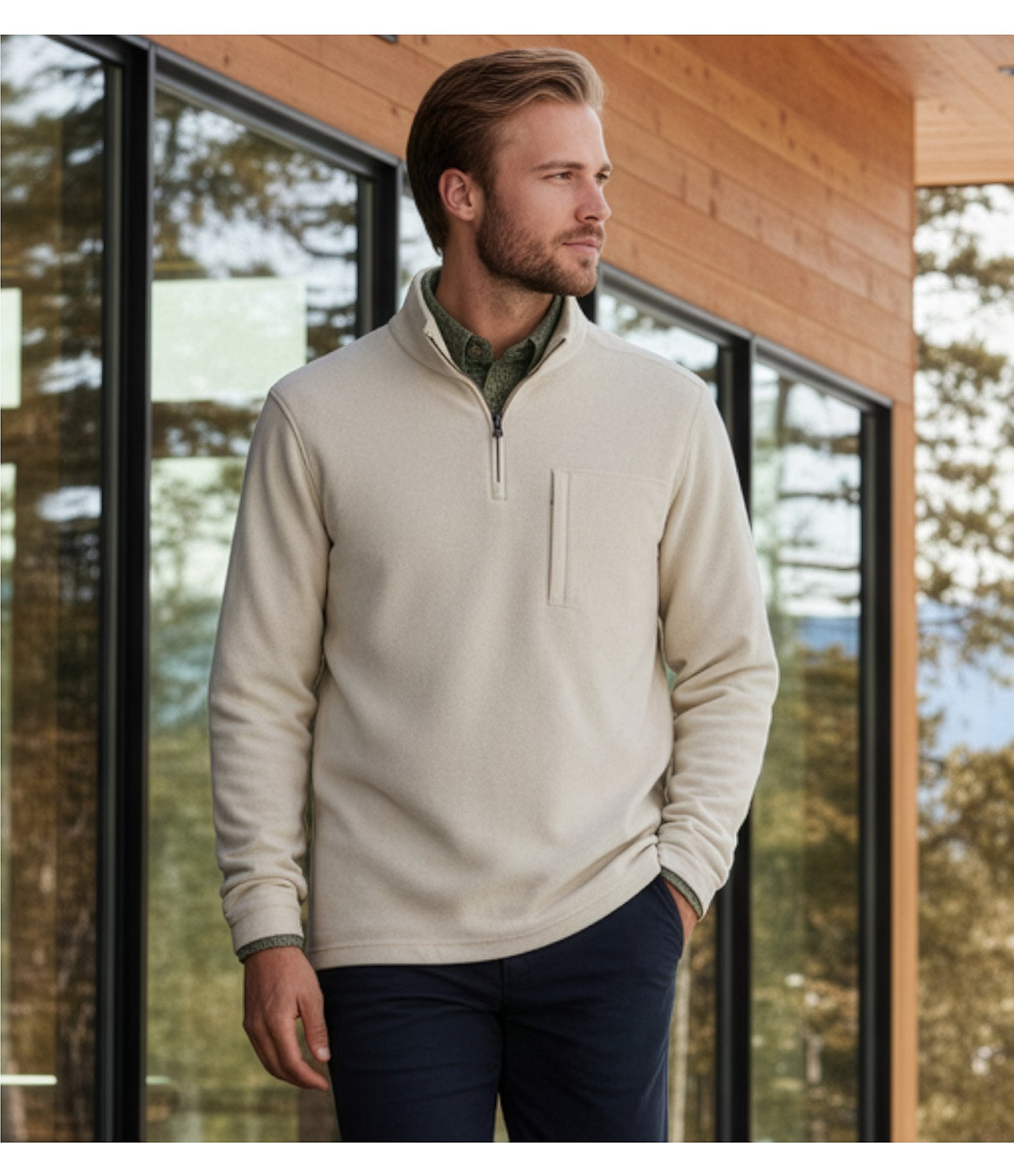 Cremieux Blue Label Sweater Fleece Quarter-Zip Pullover