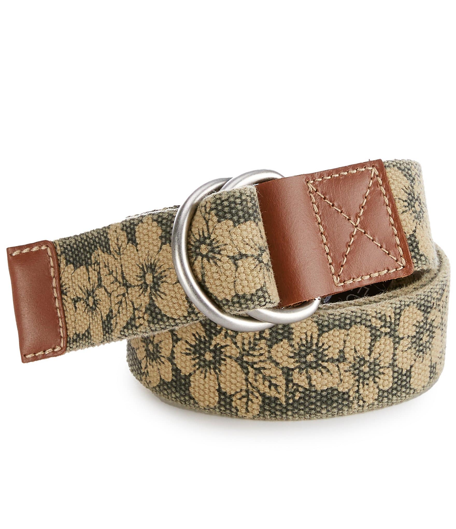 Cremieux Blue Label Textured Hibiscus Flower Printed Belt | Dillard's