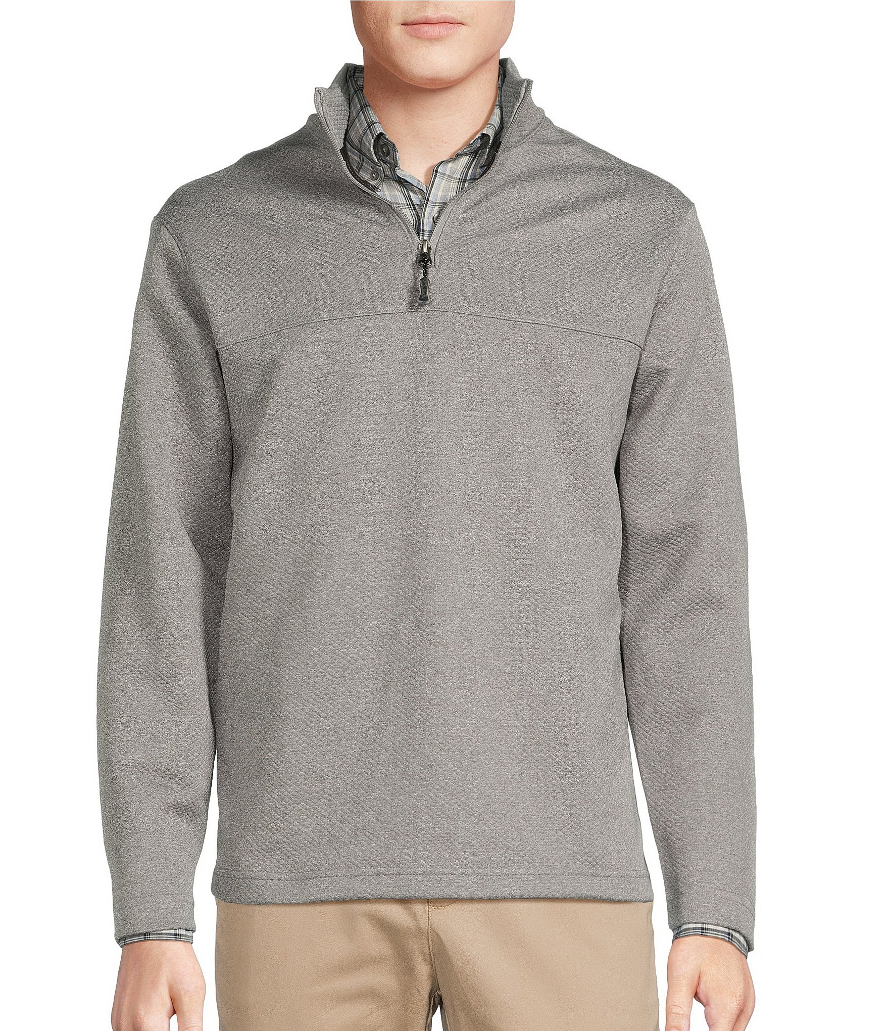 Cremieux Blue Label Textured Long Sleeve Quarter-Zip Pullover | Dillard's