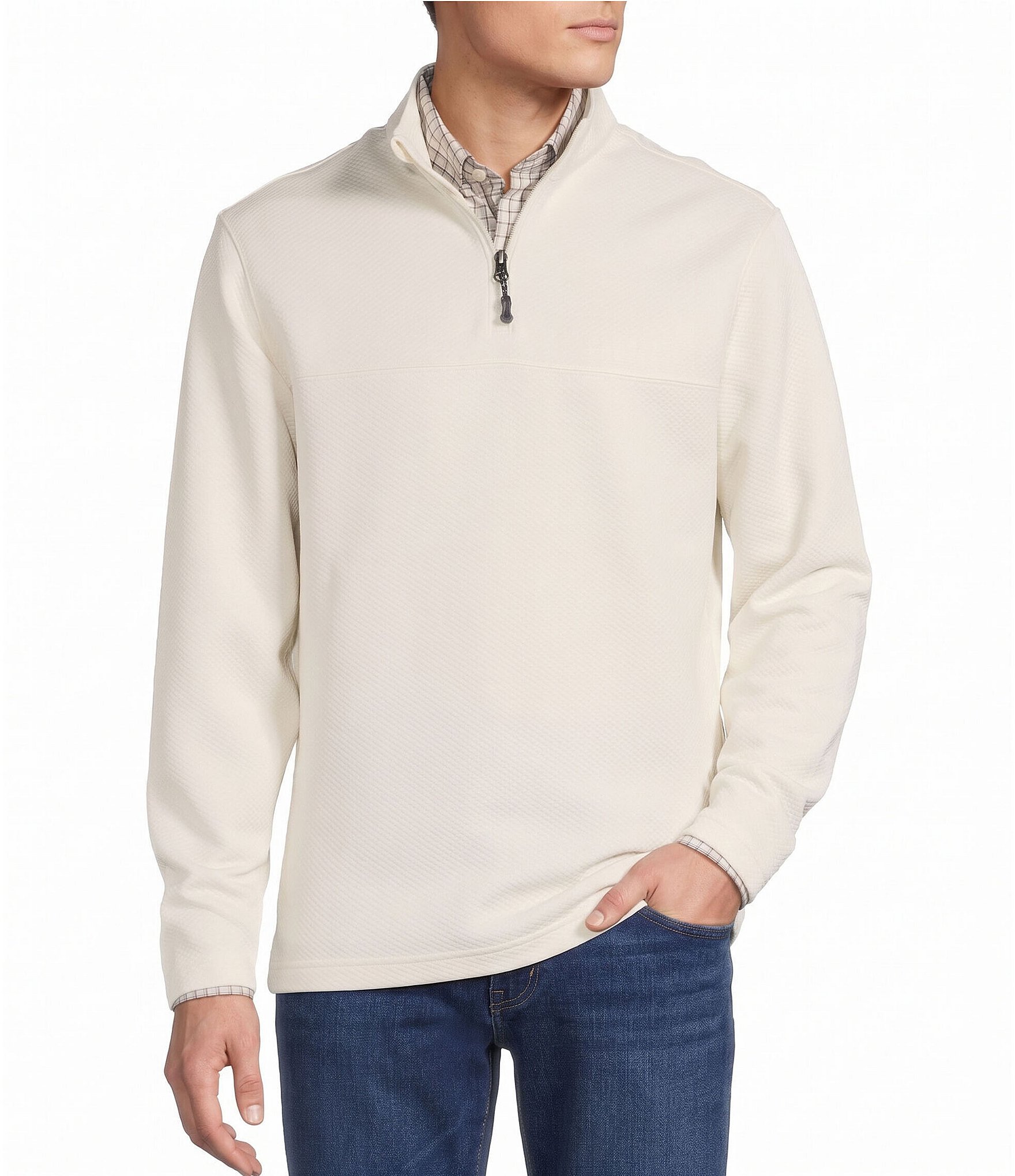 Cremieux Blue Label Textured Quarter-Zip Pullover