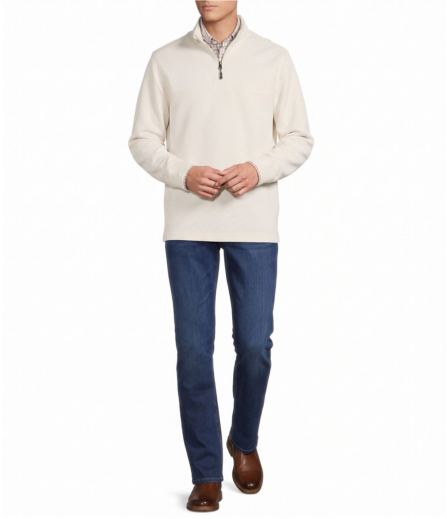 Cremieux Blue Label Textured Quarter-Zip Pullover