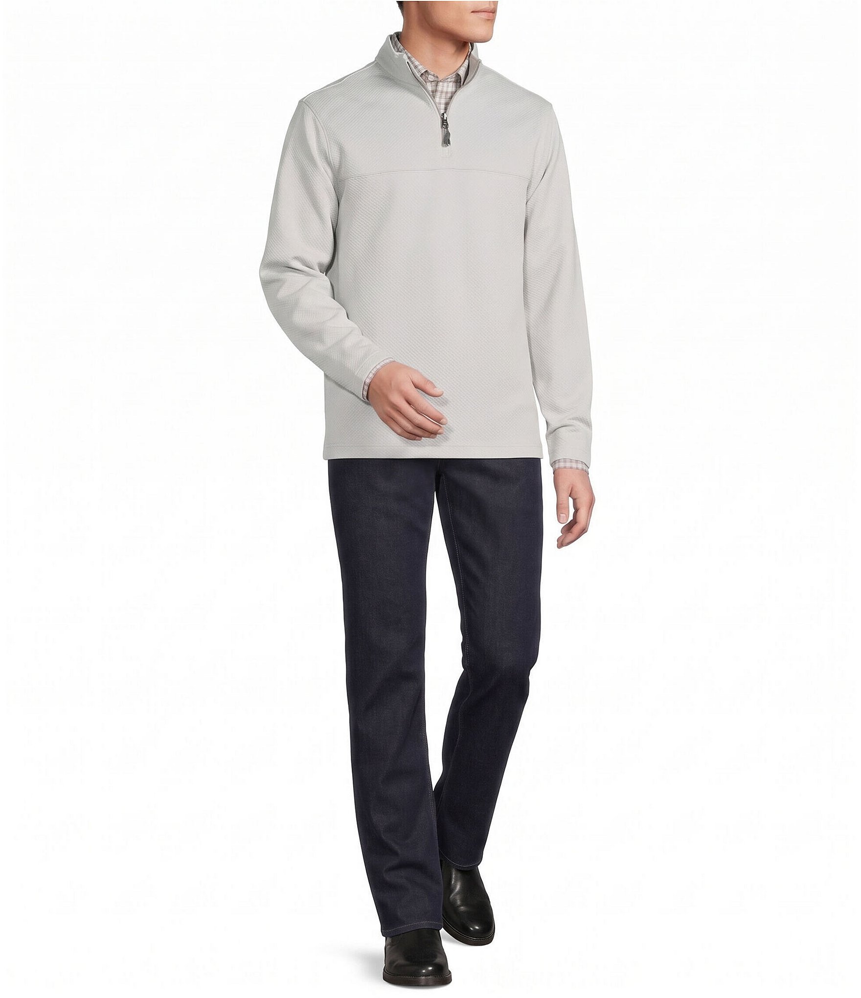 Cremieux Blue Label Textured Quarter-Zip Pullover