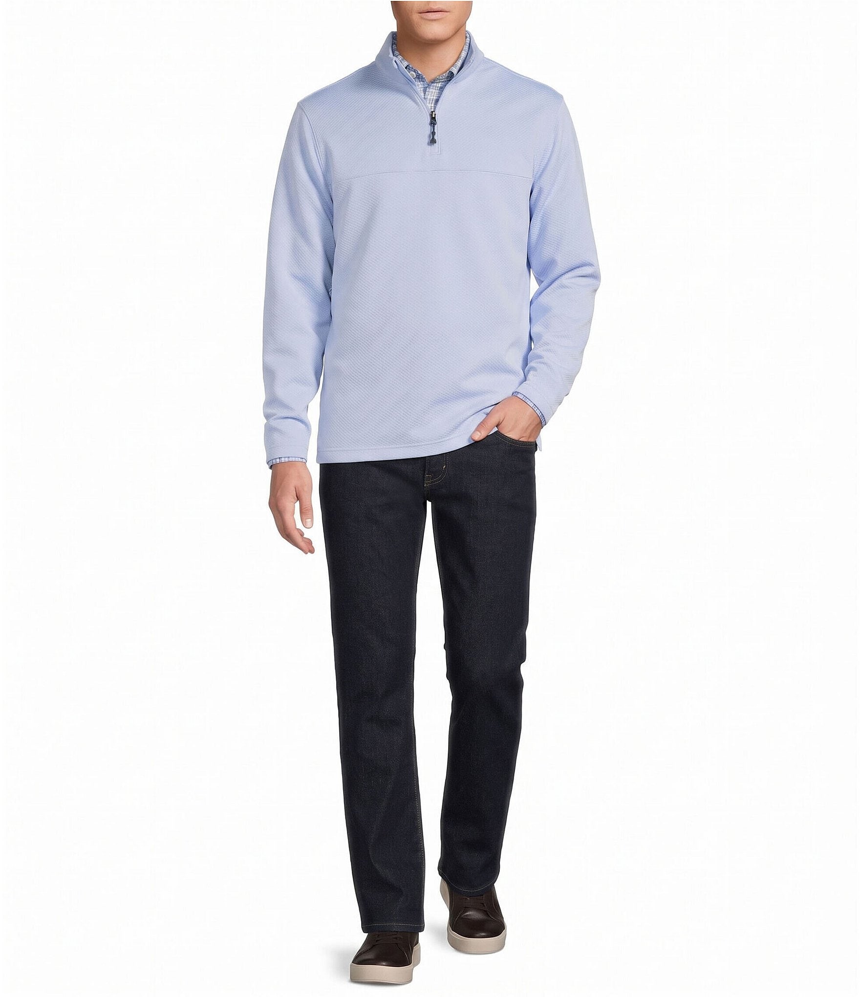 Cremieux Blue Label Textured Quarter-Zip Pullover