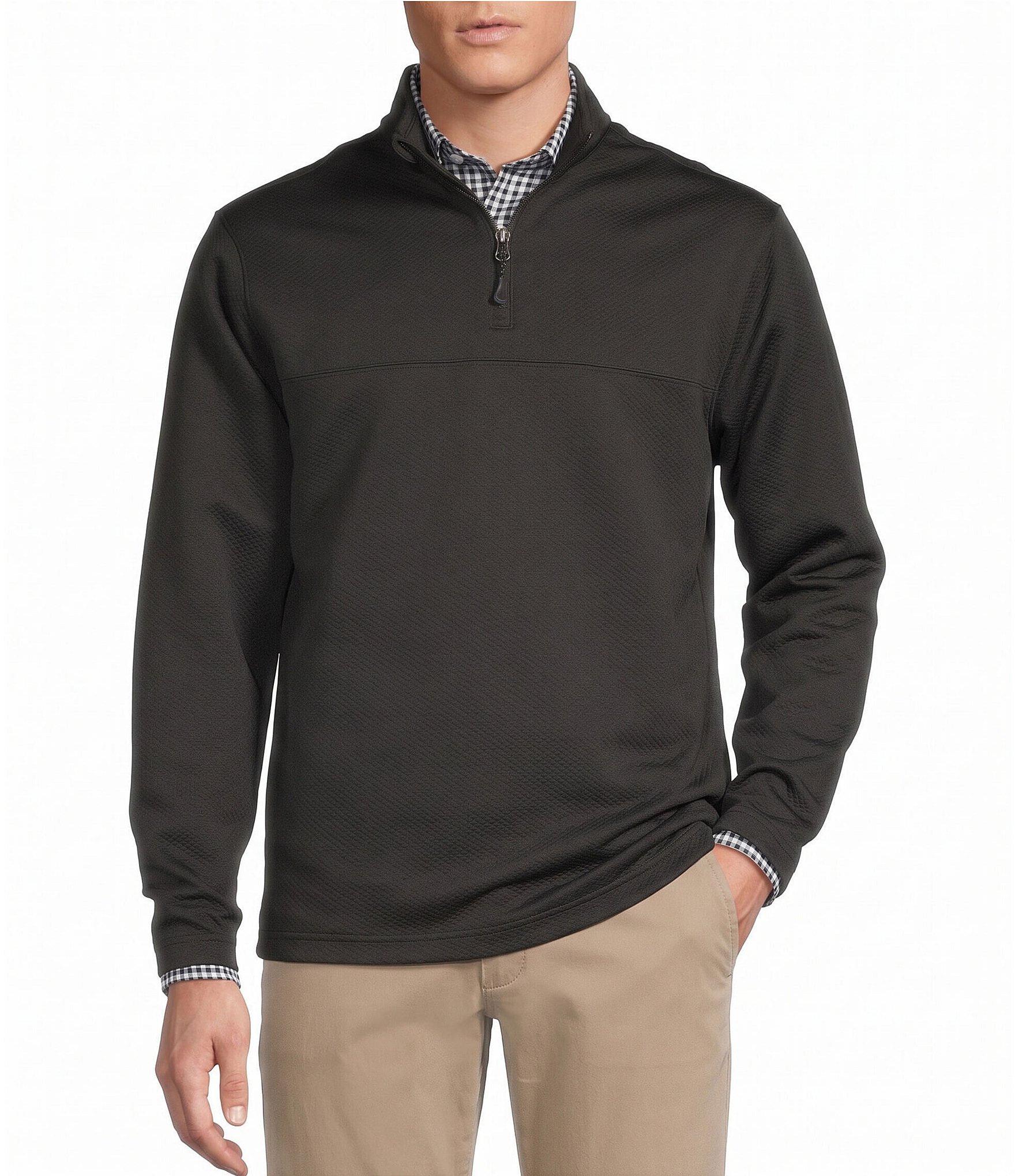 Cremieux Blue Label Textured Quarter-Zip Pullover