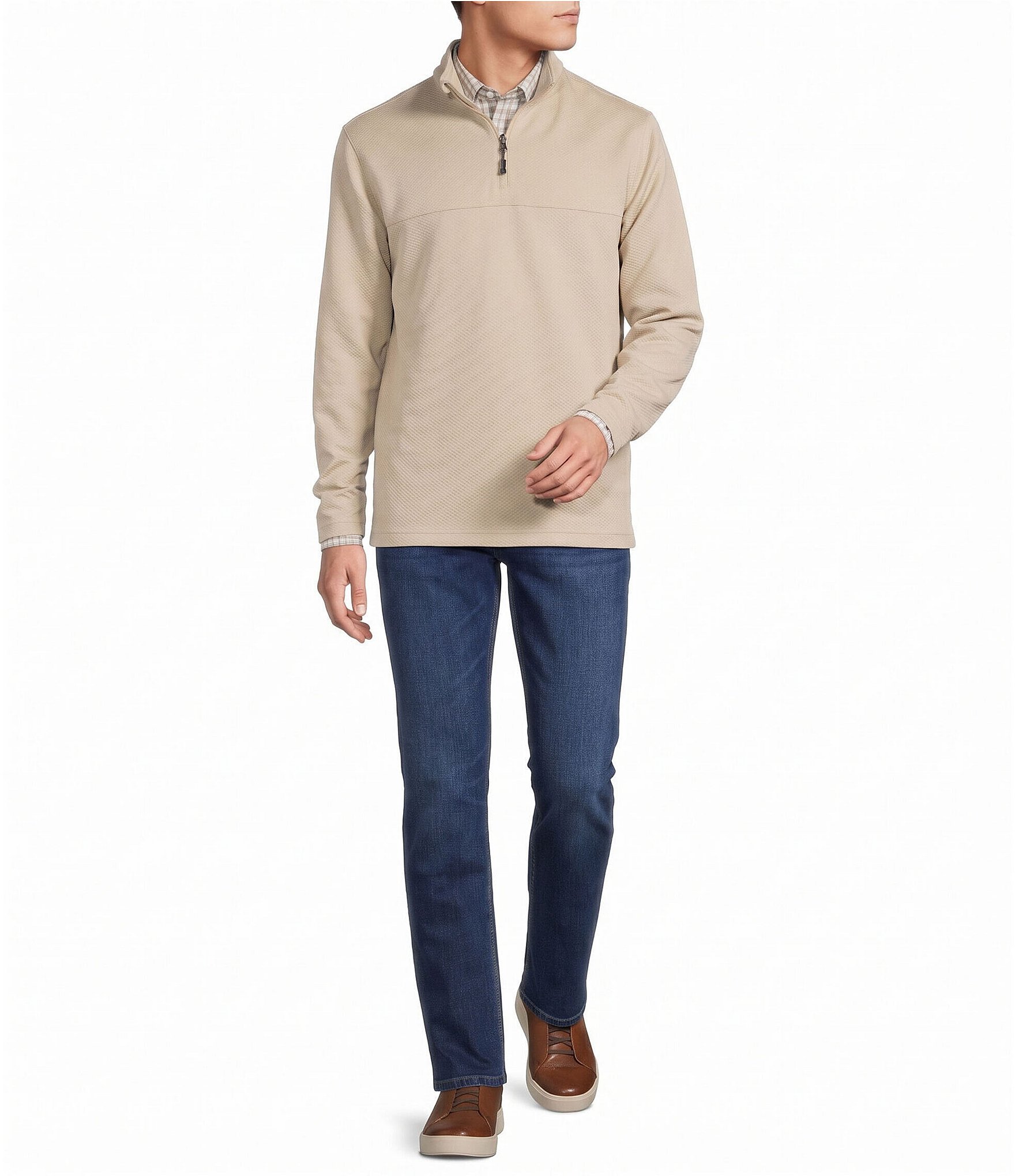 Cremieux Blue Label Textured Quarter-Zip Pullover