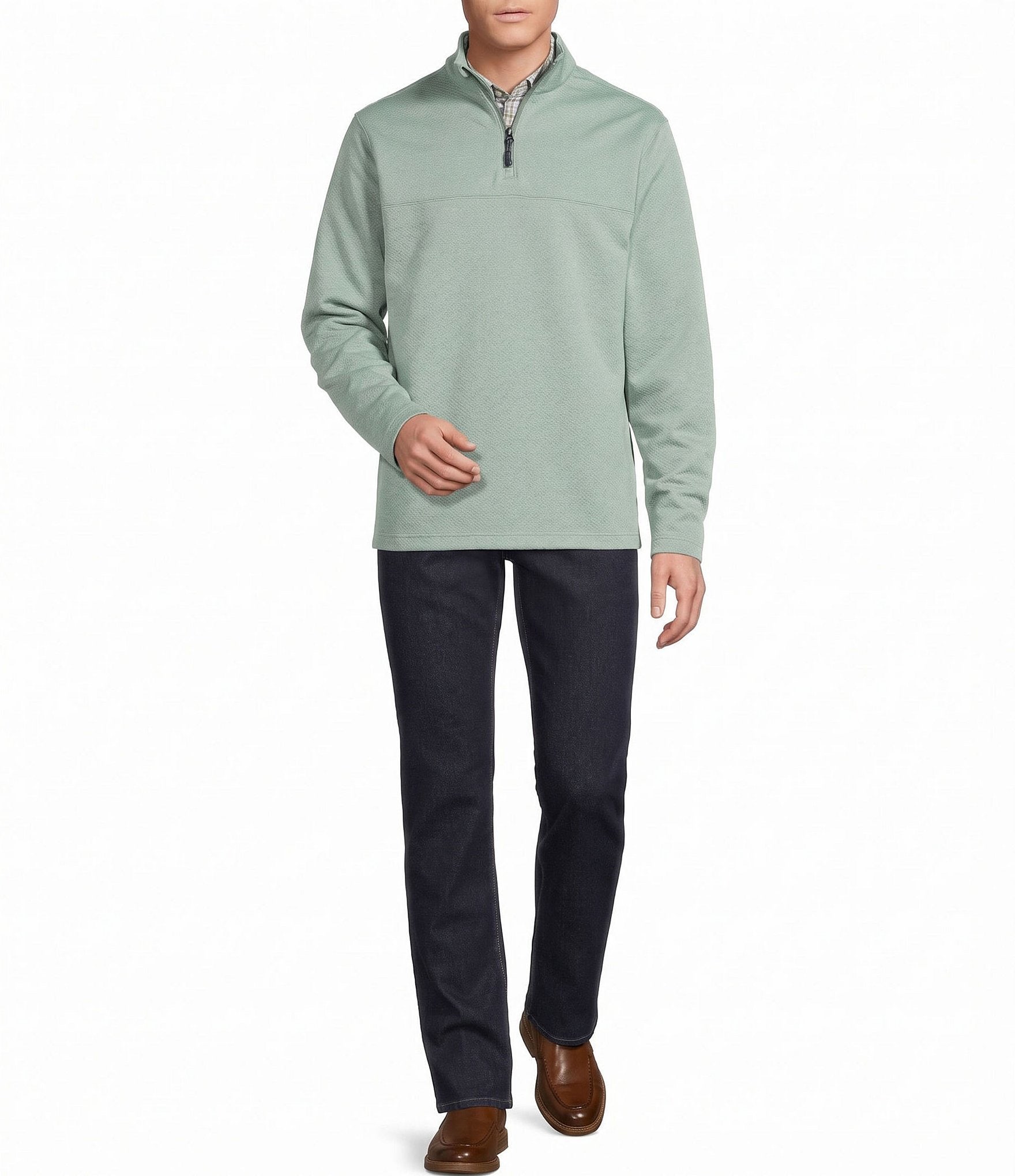 Cremieux Blue Label Textured Quarter-Zip Pullover