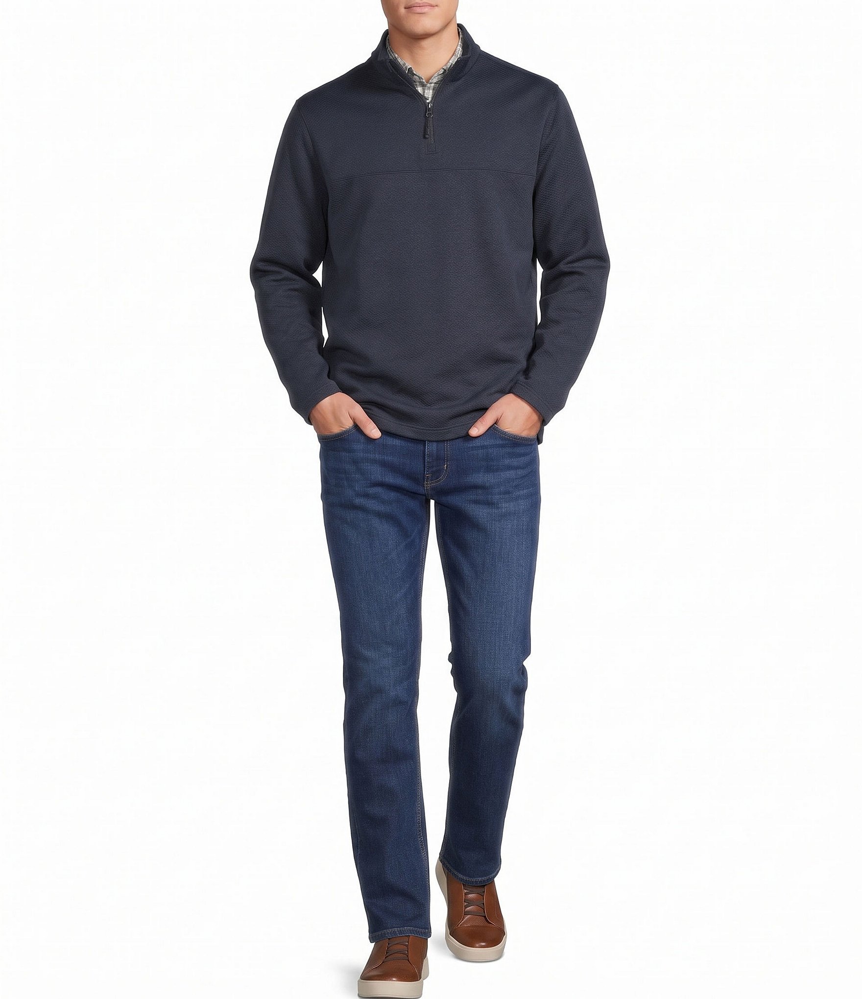 Cremieux Blue Label Textured Quarter-Zip Pullover