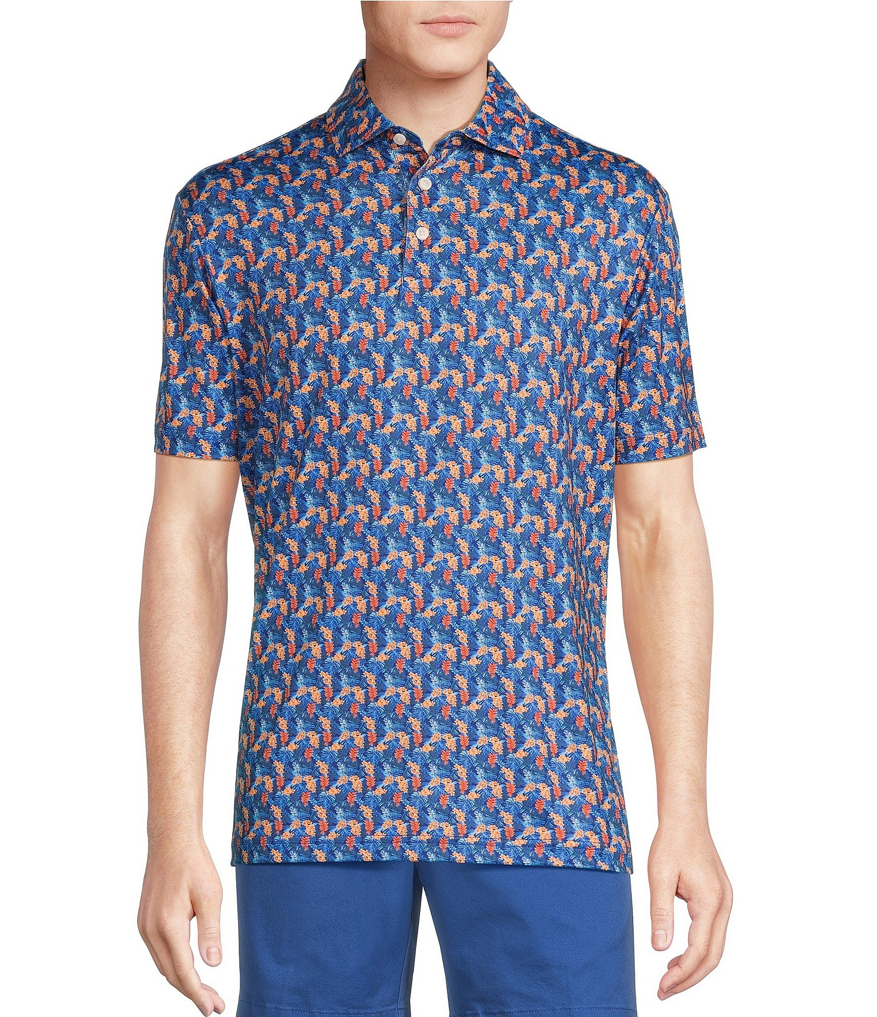 Louis Vuitton Blue, Pattern Print Striped Long Sleeve Dress Shirt It 15 | S