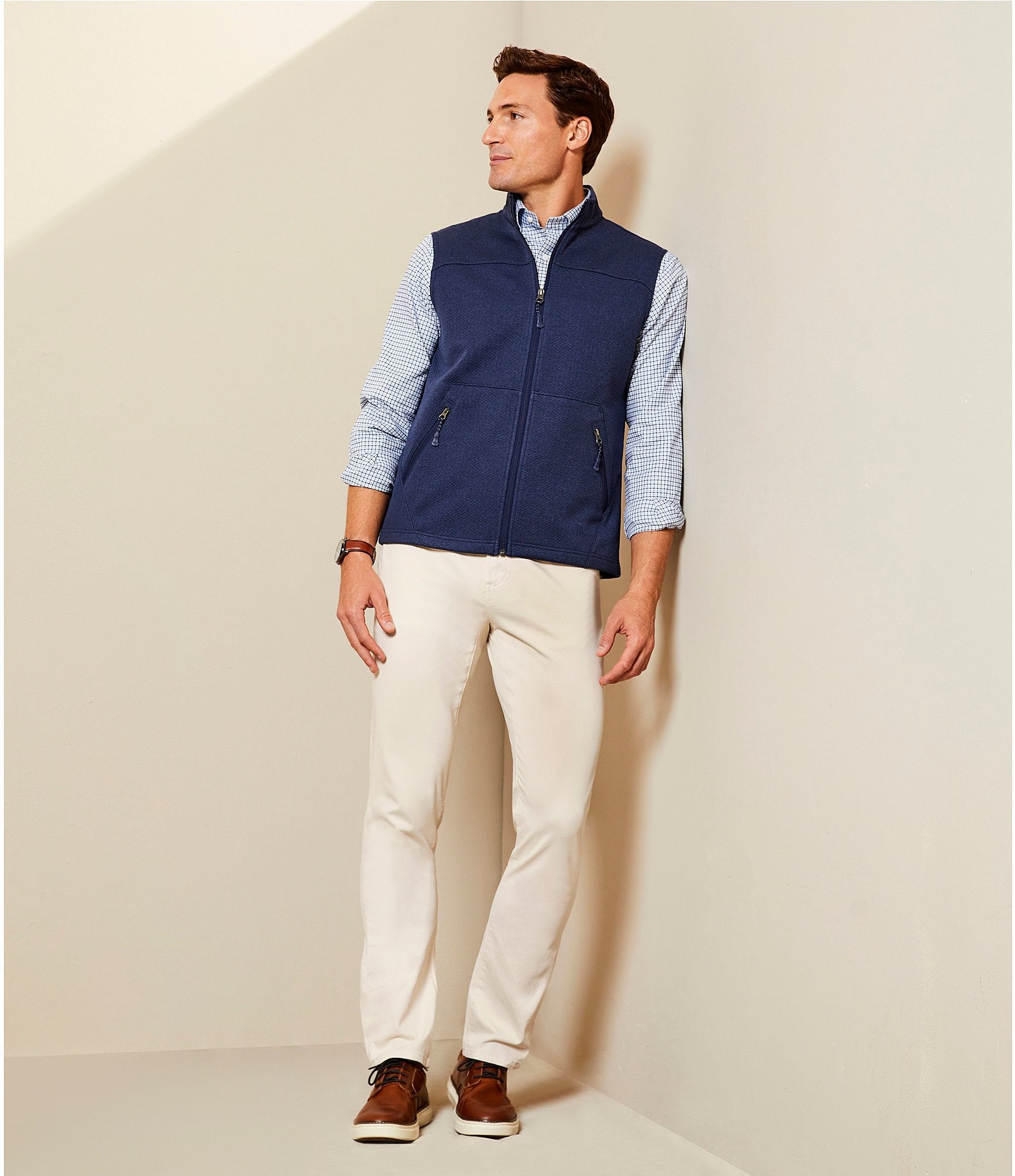 Cremieux Blue Label Washed Oxford Check Long Sleeve Woven Shirt
