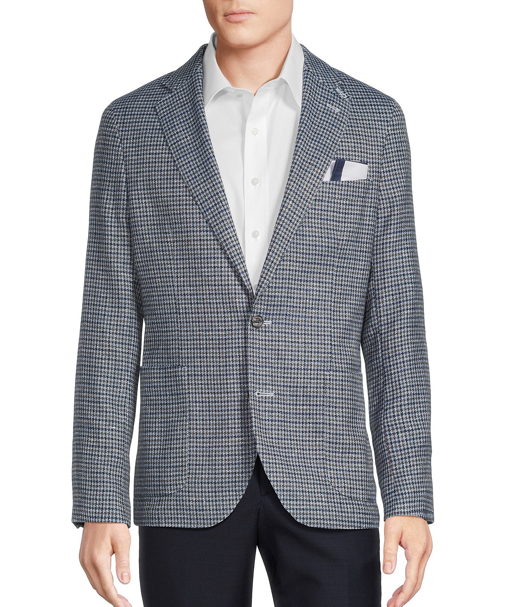 Cremieux Blue Label Wool Blend Check Blazer