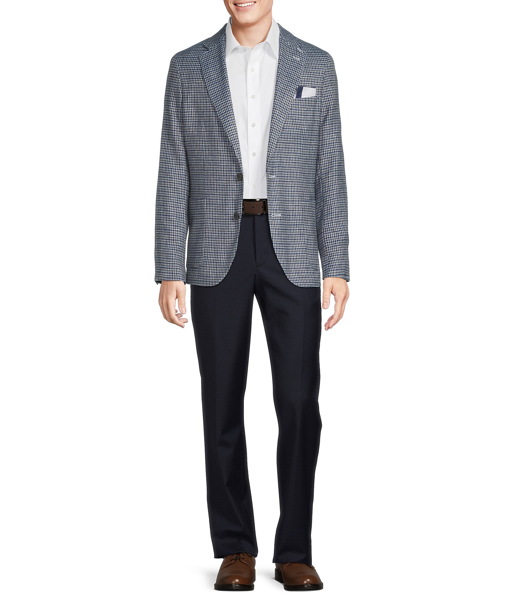 Cremieux Blue Label Wool Blend Check Blazer