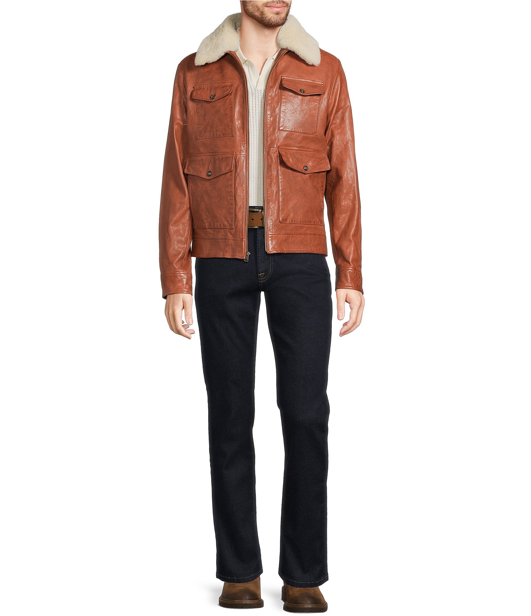 Cremieux Burnished Reversible Leather Belt