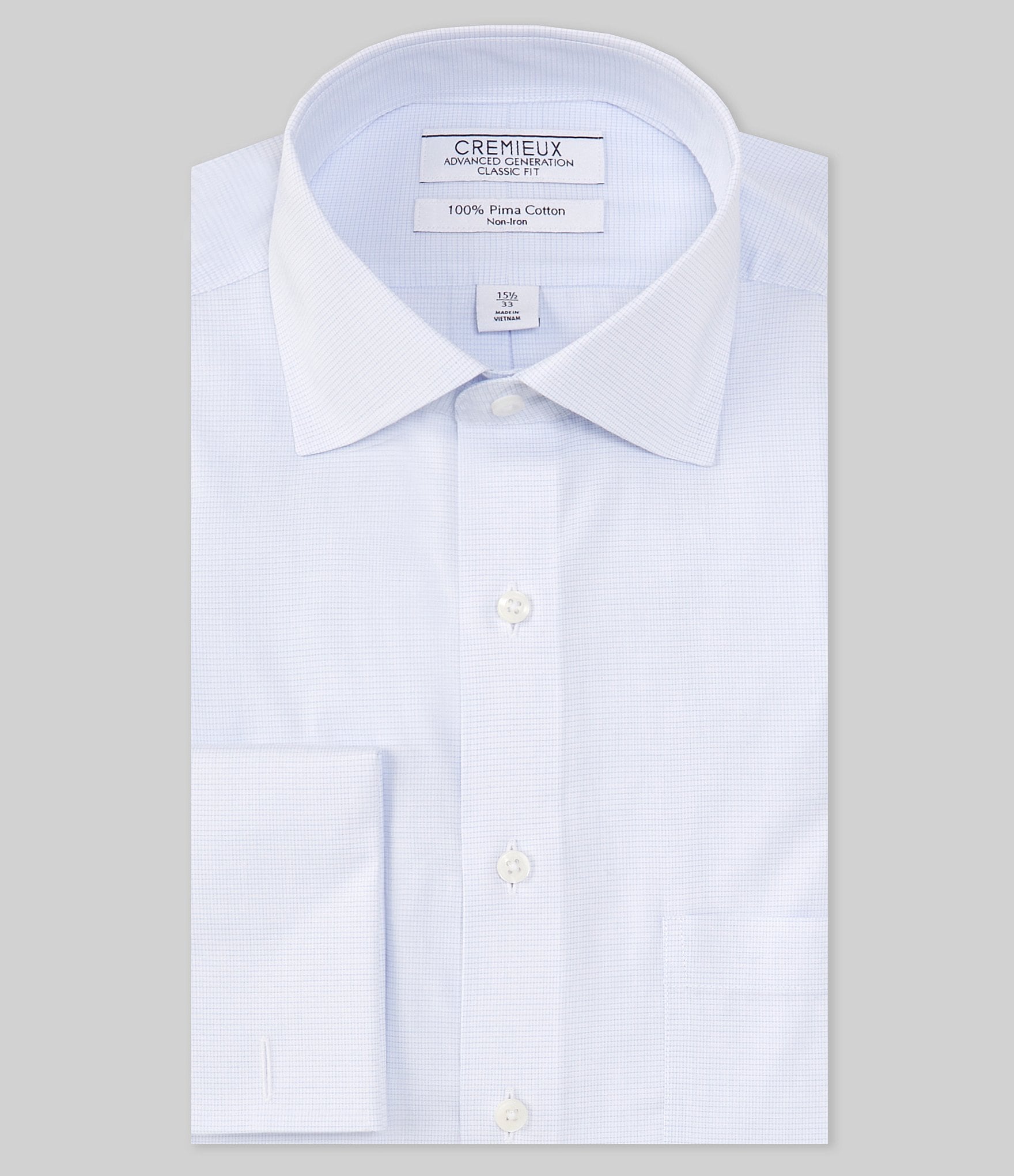 Cremieux Classic Fit Non Iron Spread Collar Micro Checked Dress Shirt ...