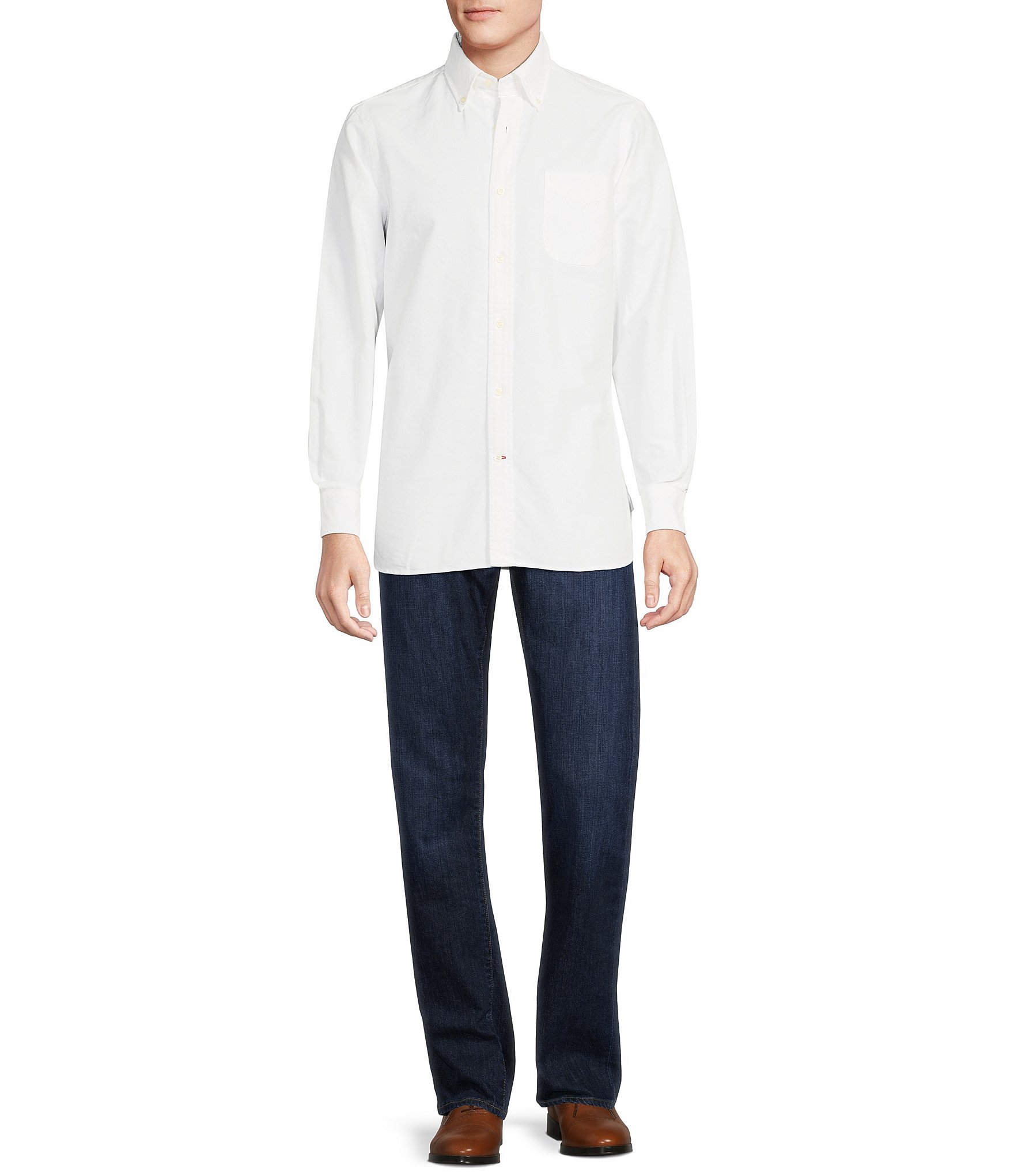 Cremieux Blue Label Classic Oxford Long-Sleeve Woven Shirt