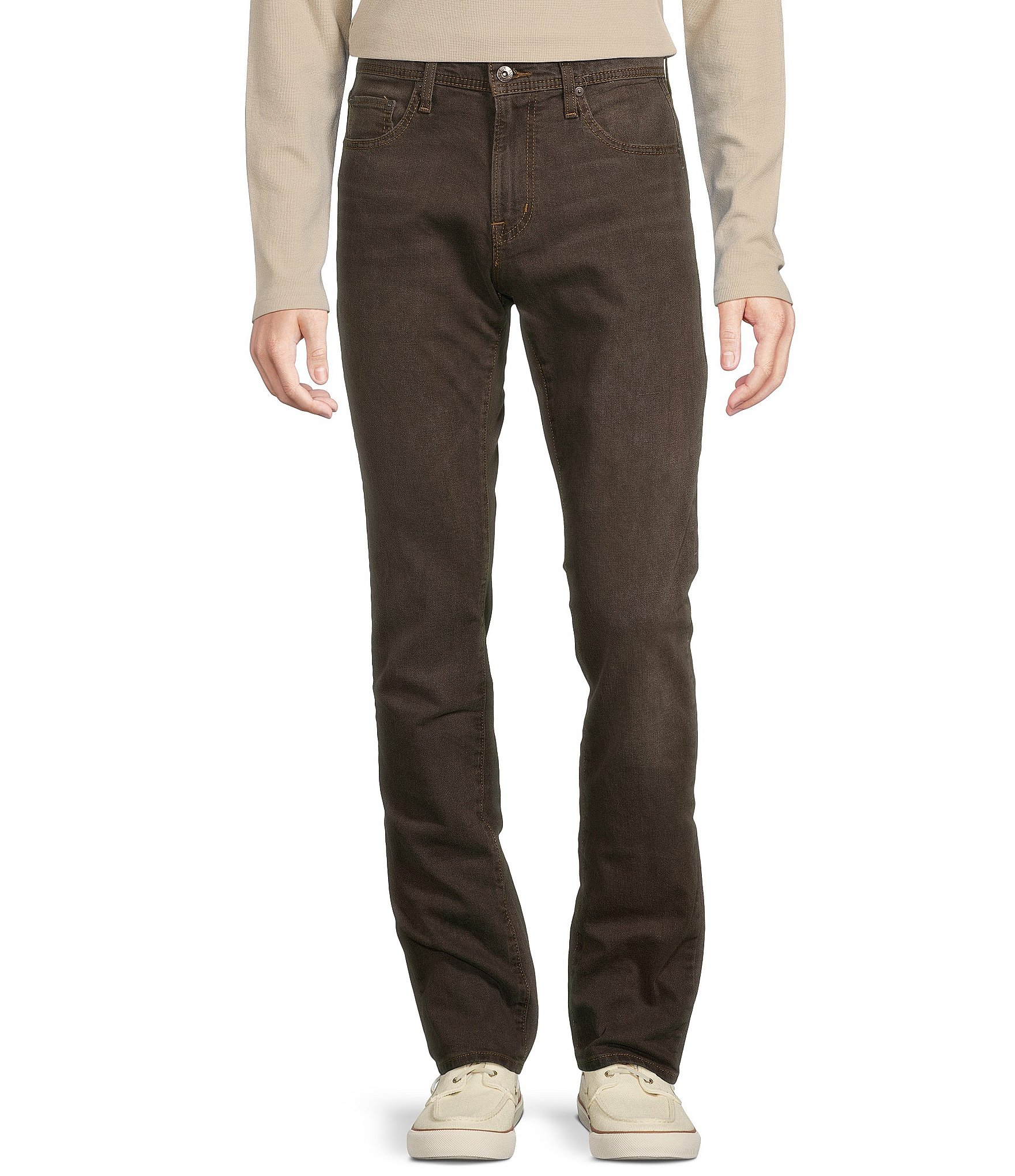 Cremieux Premium Denim Straight Fit Stretch Brown Jeans | Dillard's