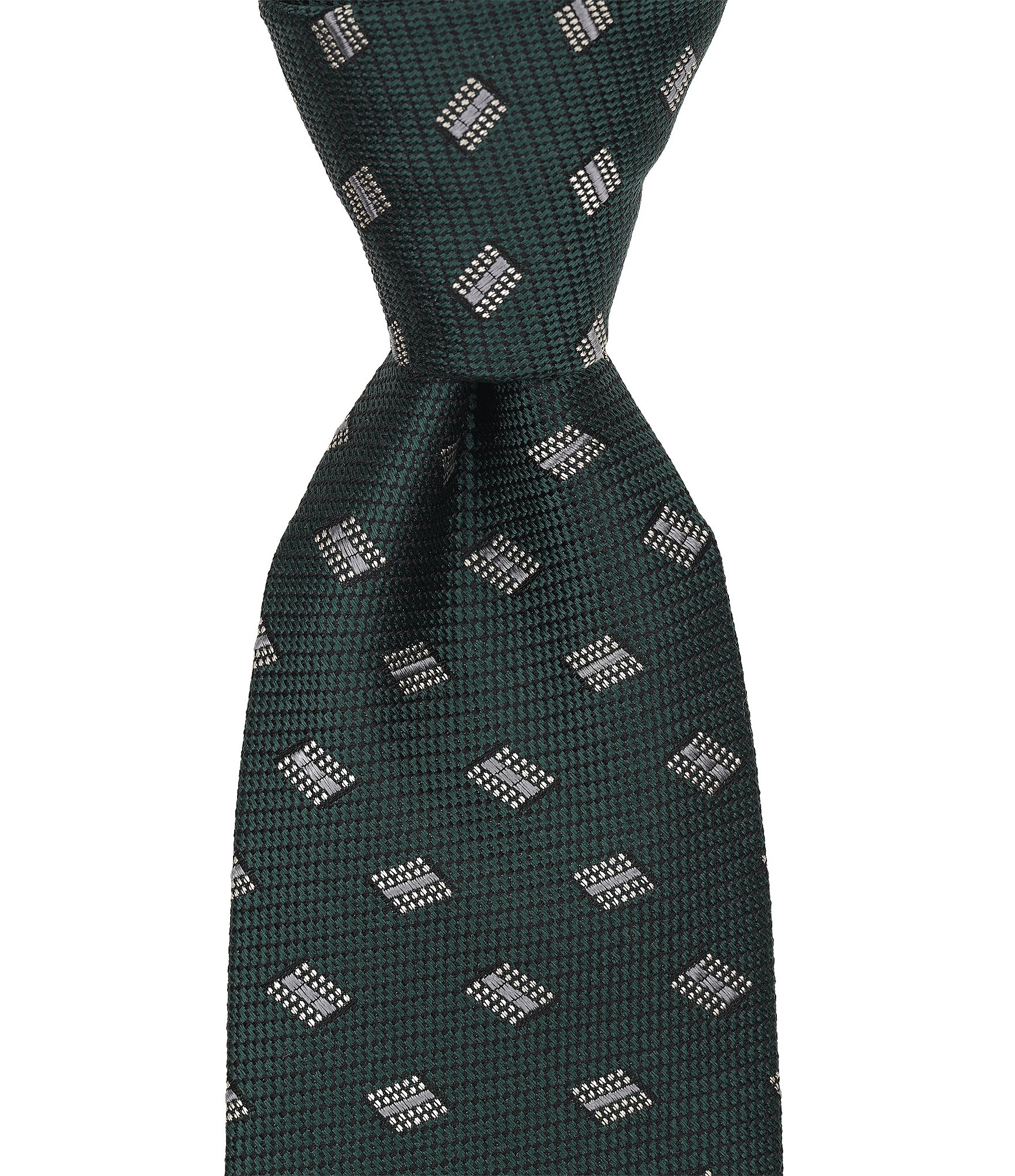 Cremieux Diamond Stripe Medallion Traditional Silk Tie