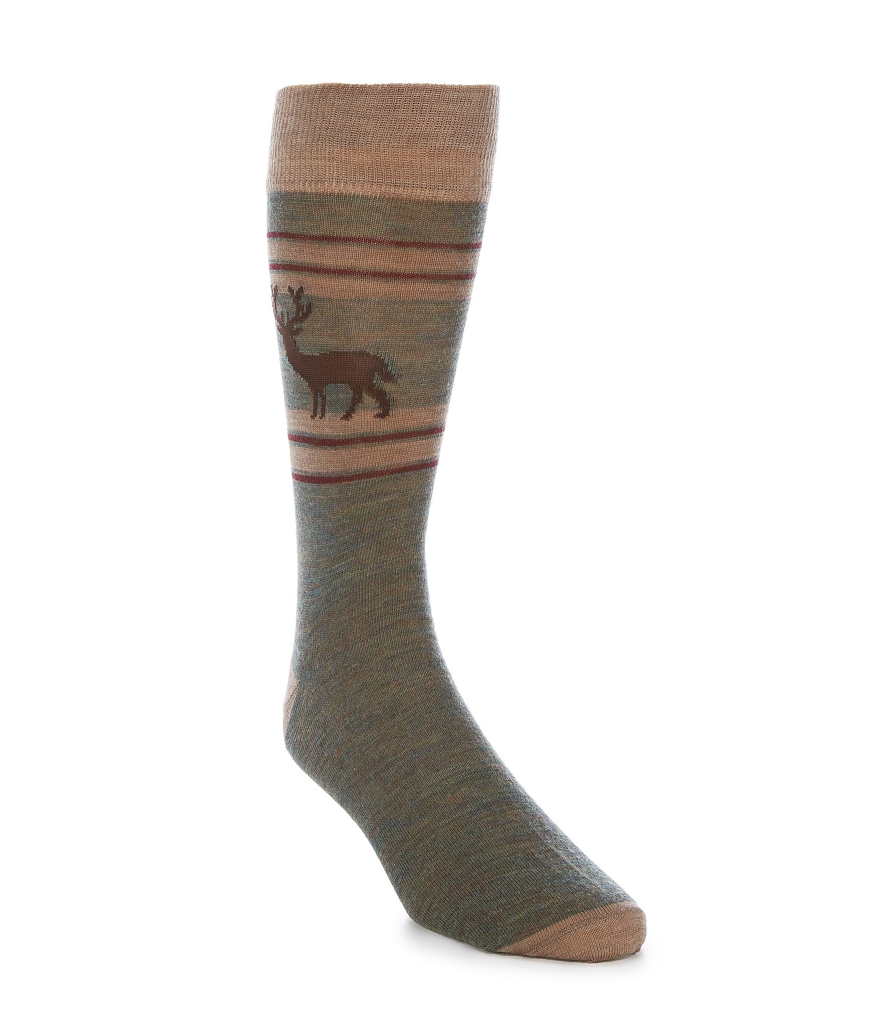 Cremieux Elk Pattern Crew Dress Socks | Dillard's