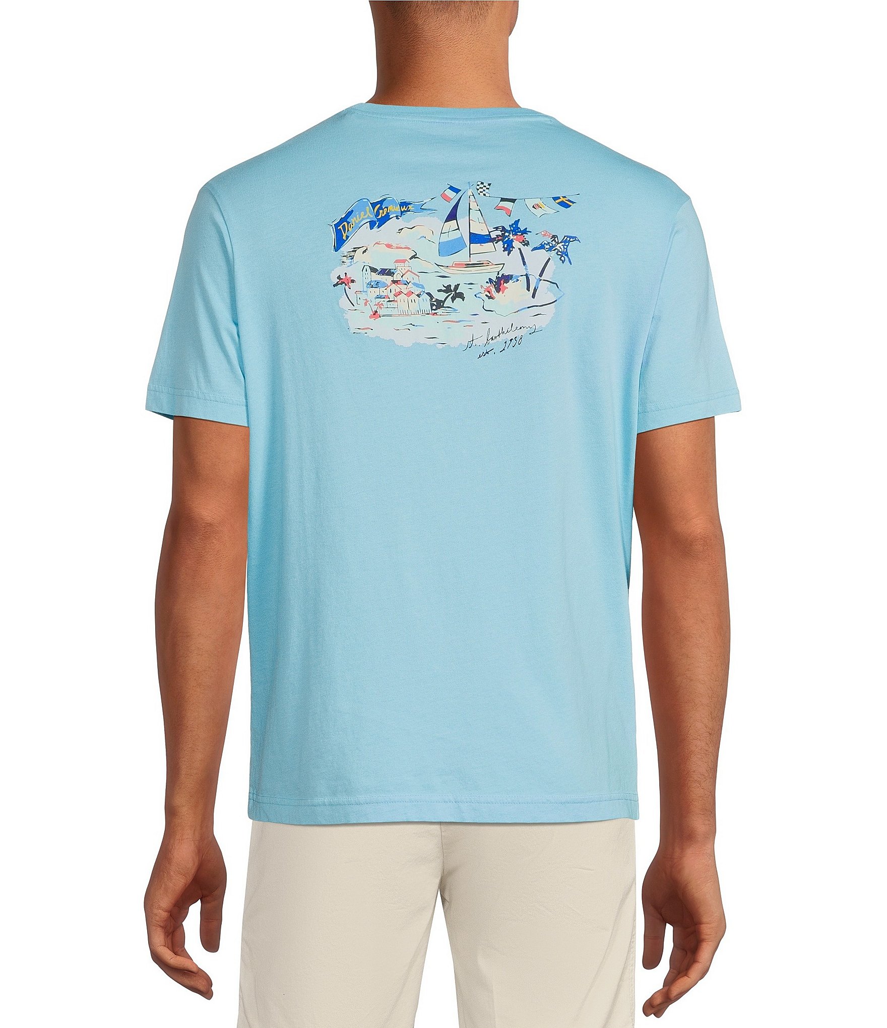 Cremieux Blue Label St. Barts Collection Flag Short Sleeve Graphic Tee ...
