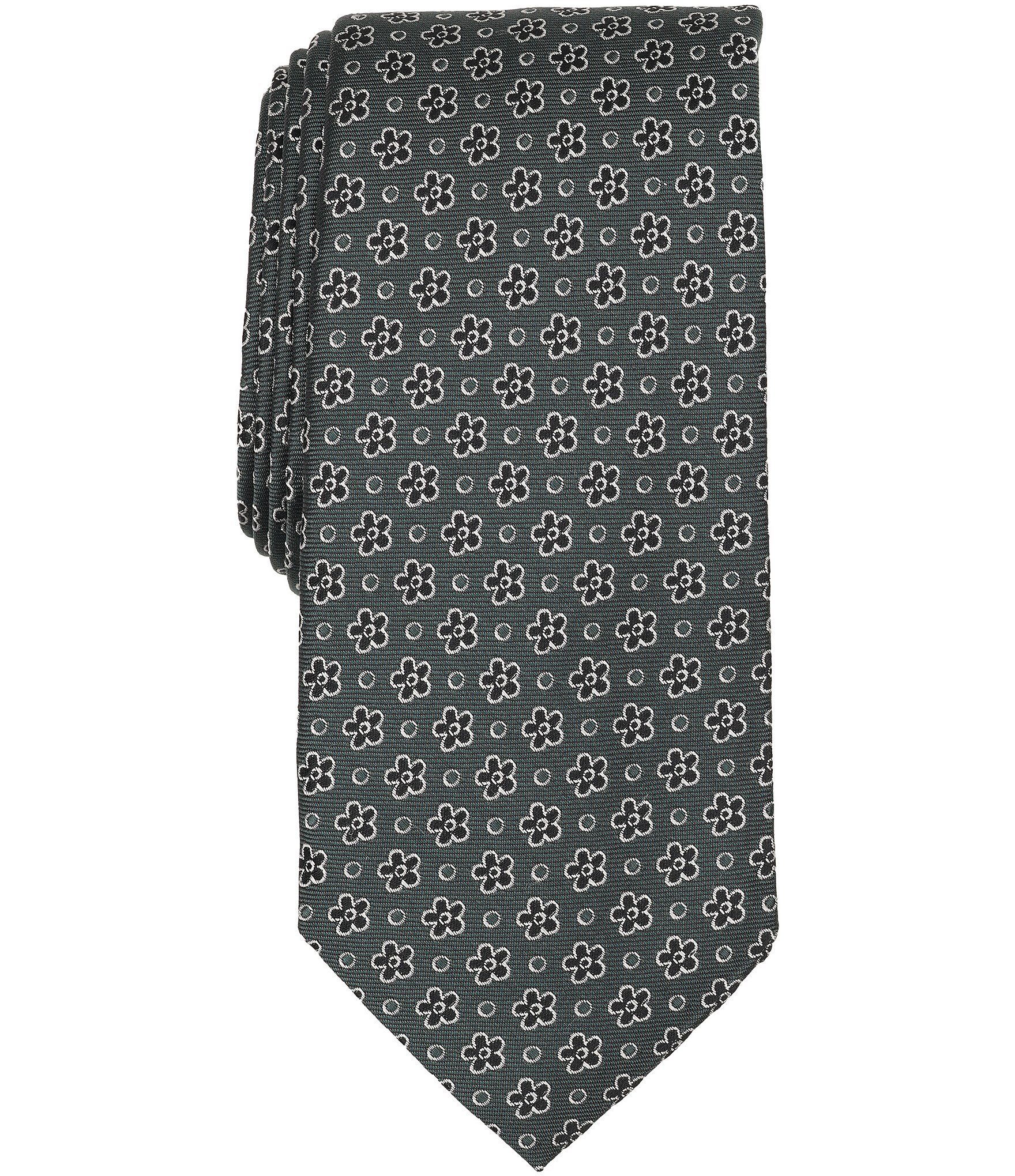 Cremieux Floral Dotted Traditional Silk Tie