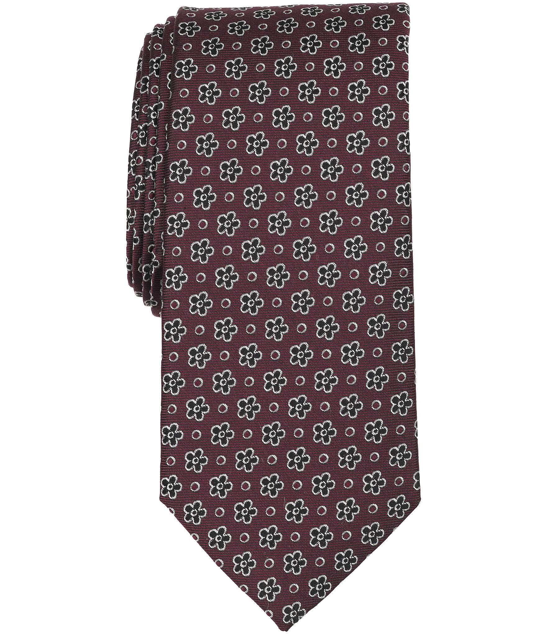 Cremieux Floral Dotted Traditional Silk Tie