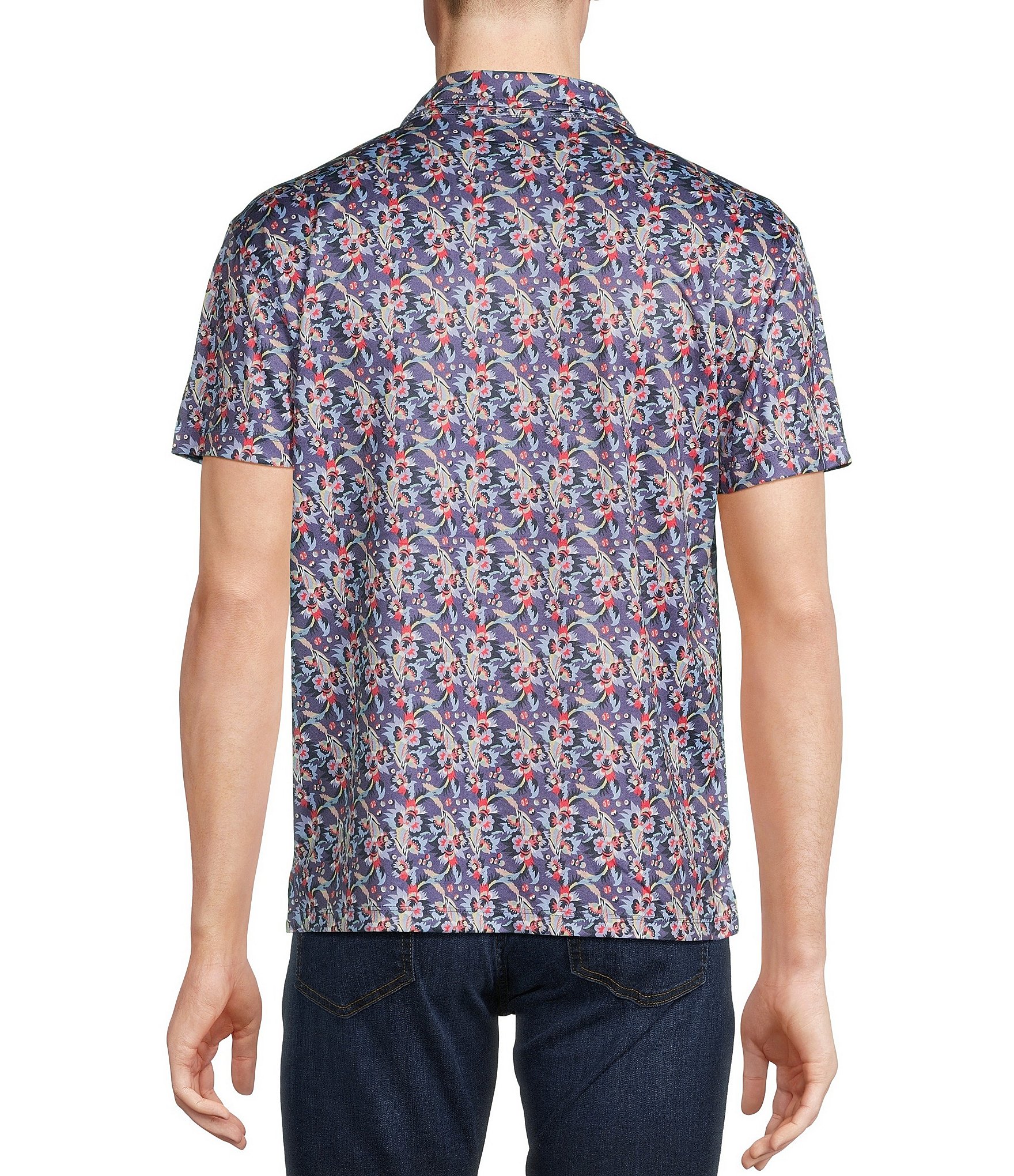 Cremieux Haegen Full Knit Printed Short Sleeve Shirt