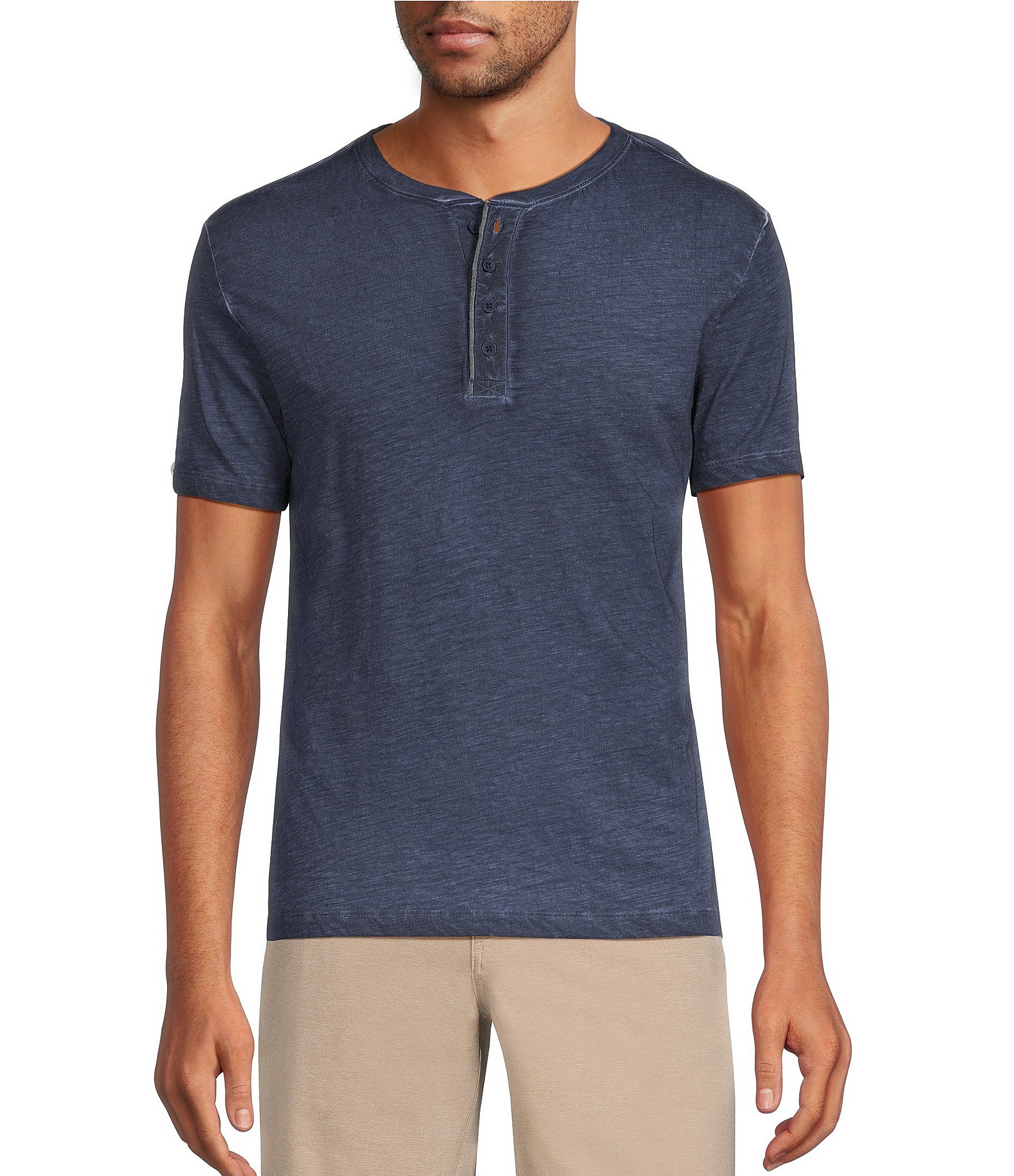 Cremieux Jeans Short Sleeve Washed Henley | Dillard's