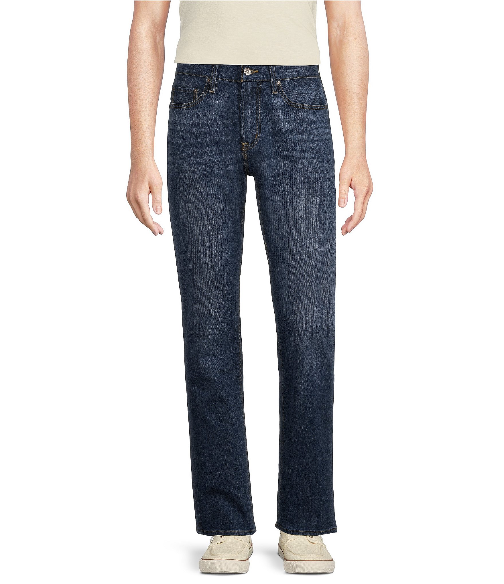 Cremieux Premium Denim Straight Fit Mid Blue Wash Jeans | Dillard's