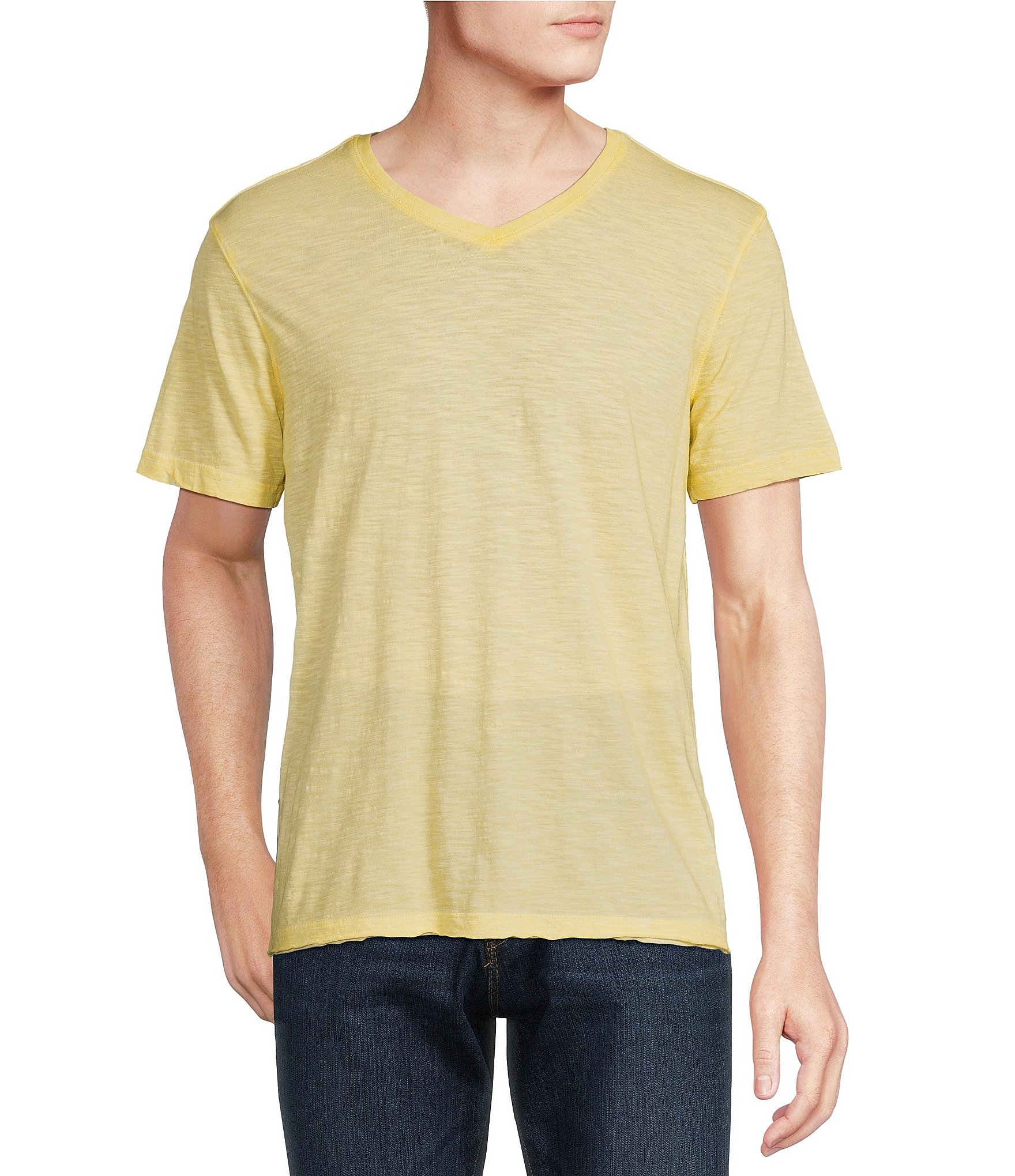Cremieux Premium Denim Washed Short Sleeve V-Neck T-Shirt | Dillard's