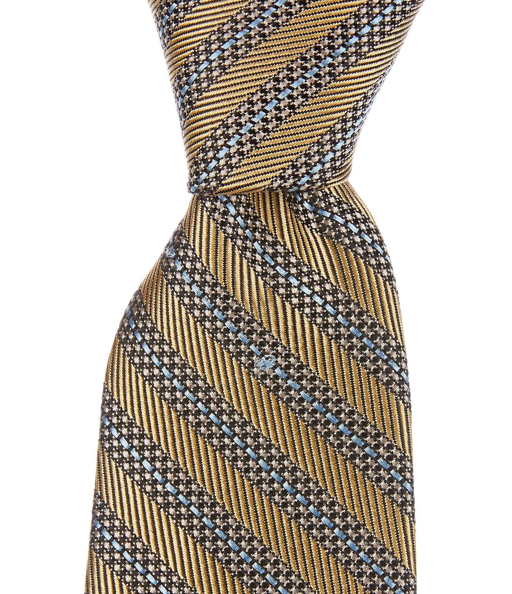 Cremieux Linked Stripe 3#double; Woven Silk Tie