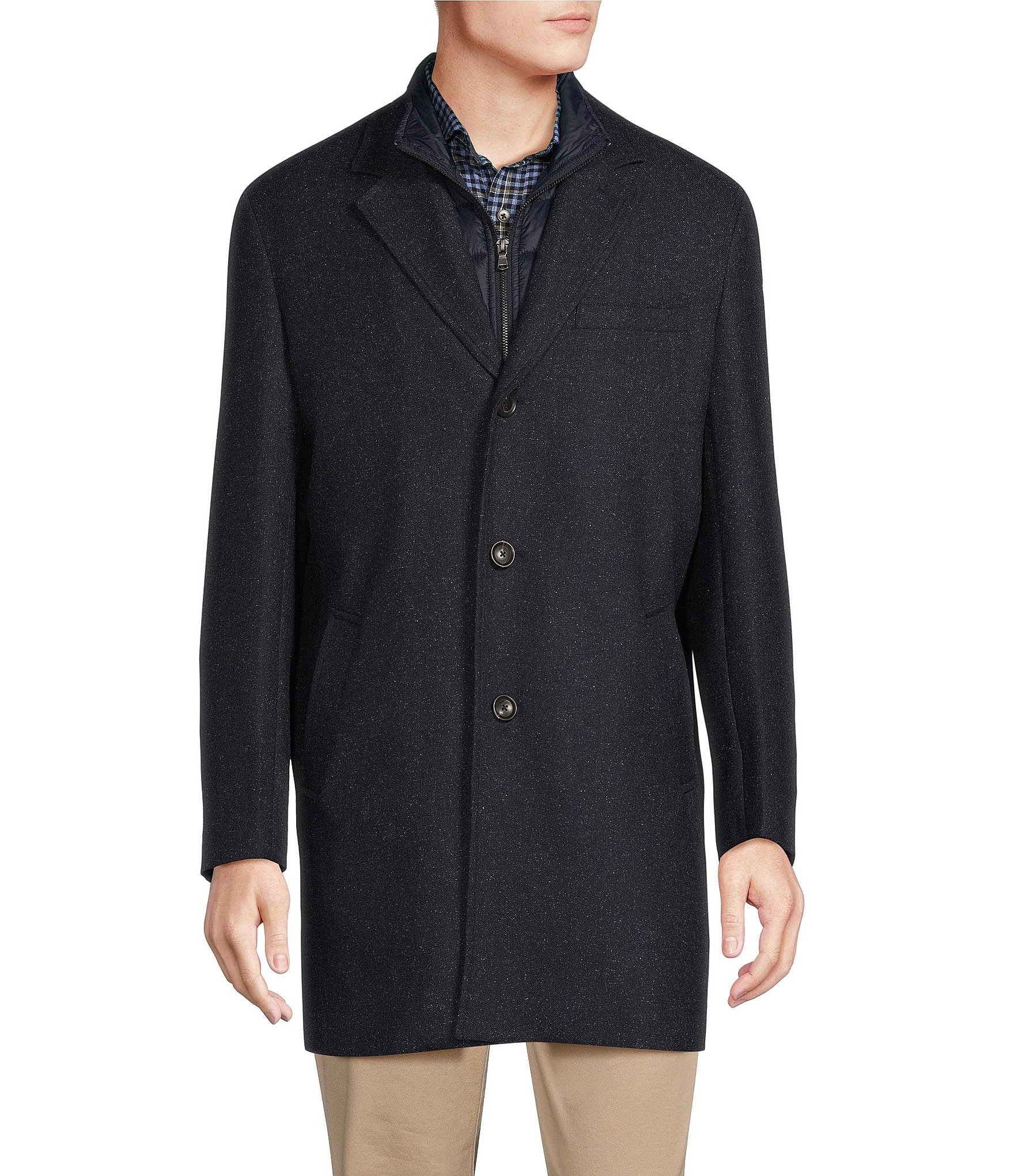 Cremieux Long Sleeve Wool-Blend Top Coat | Dillard's