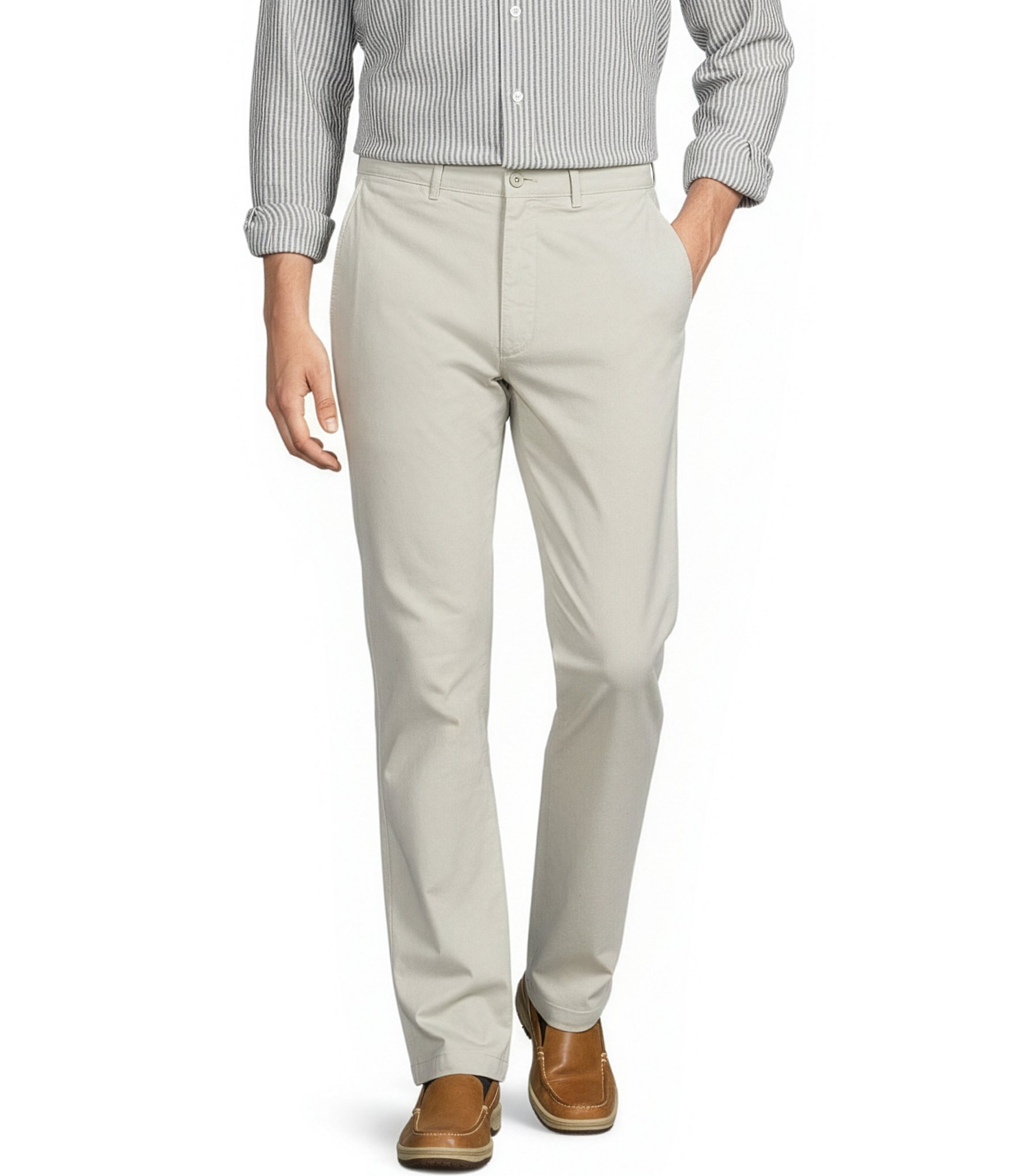 Cremieux Blue Label Madison Classic Fit Comfort Stretch Flat-Front Twill Chino Pants