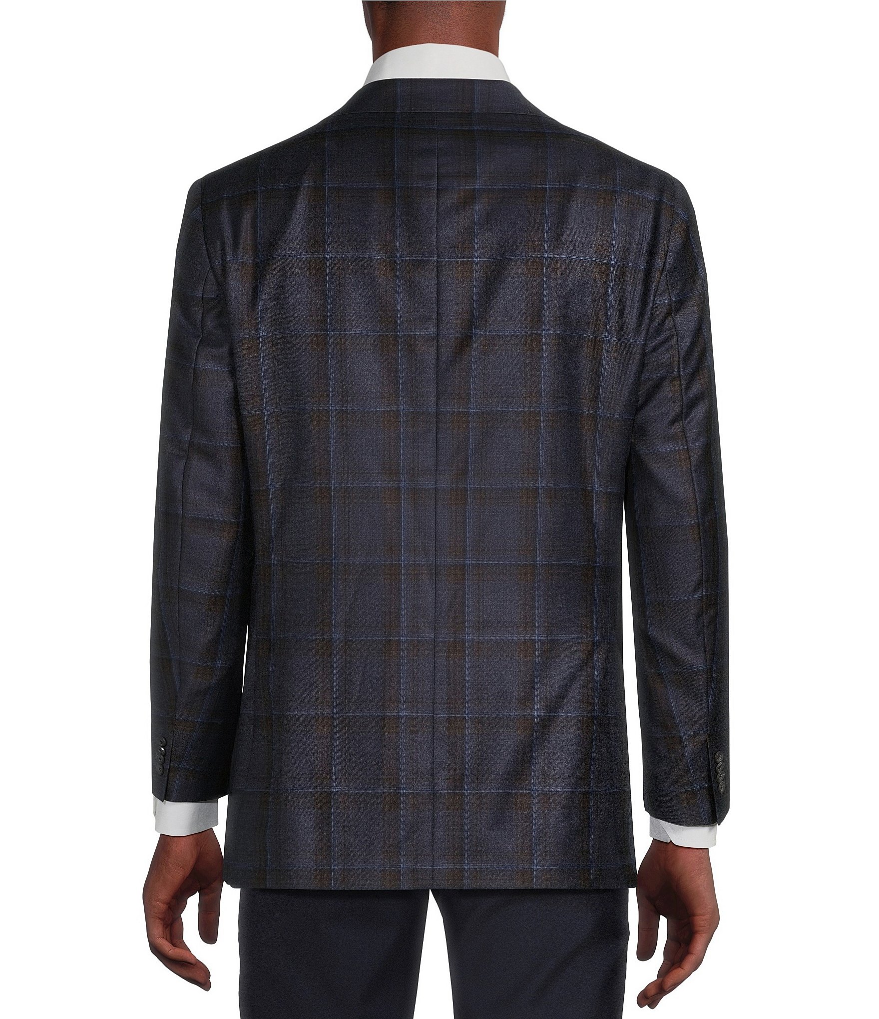 Cremieux Modern Fit Faded Plaid Pattern Sport Coat