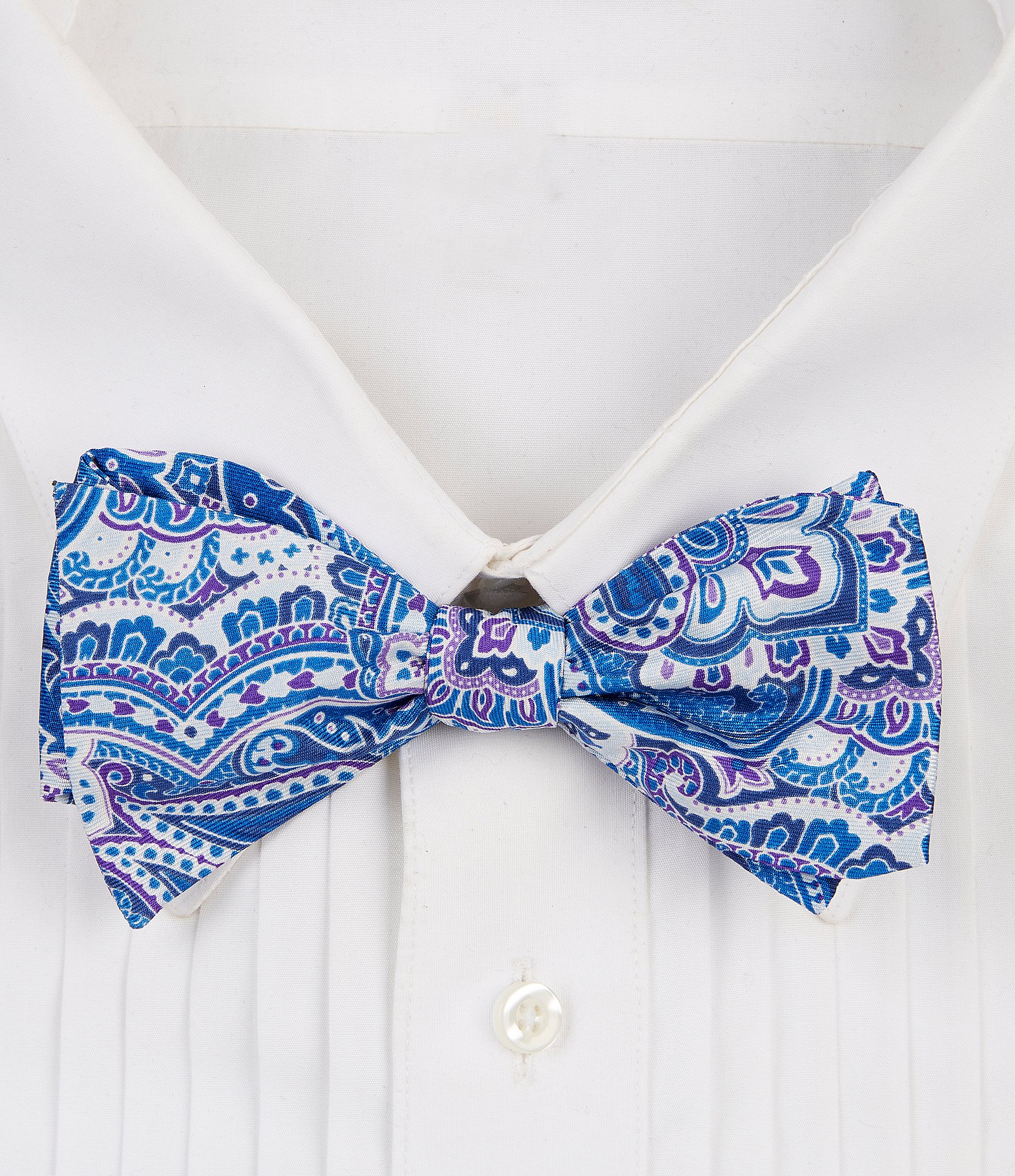 Cremieux Paisley Print Silk Bow Tie