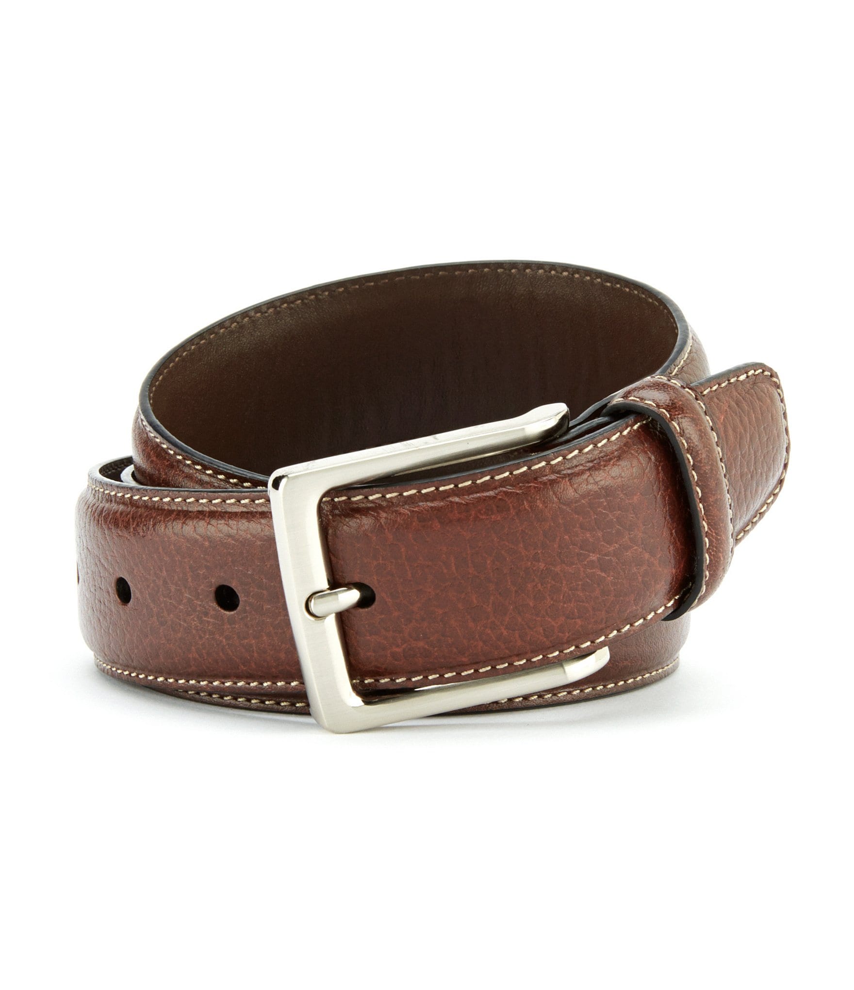 Cremieux Pebble Contrast Stitch Belt | Dillards