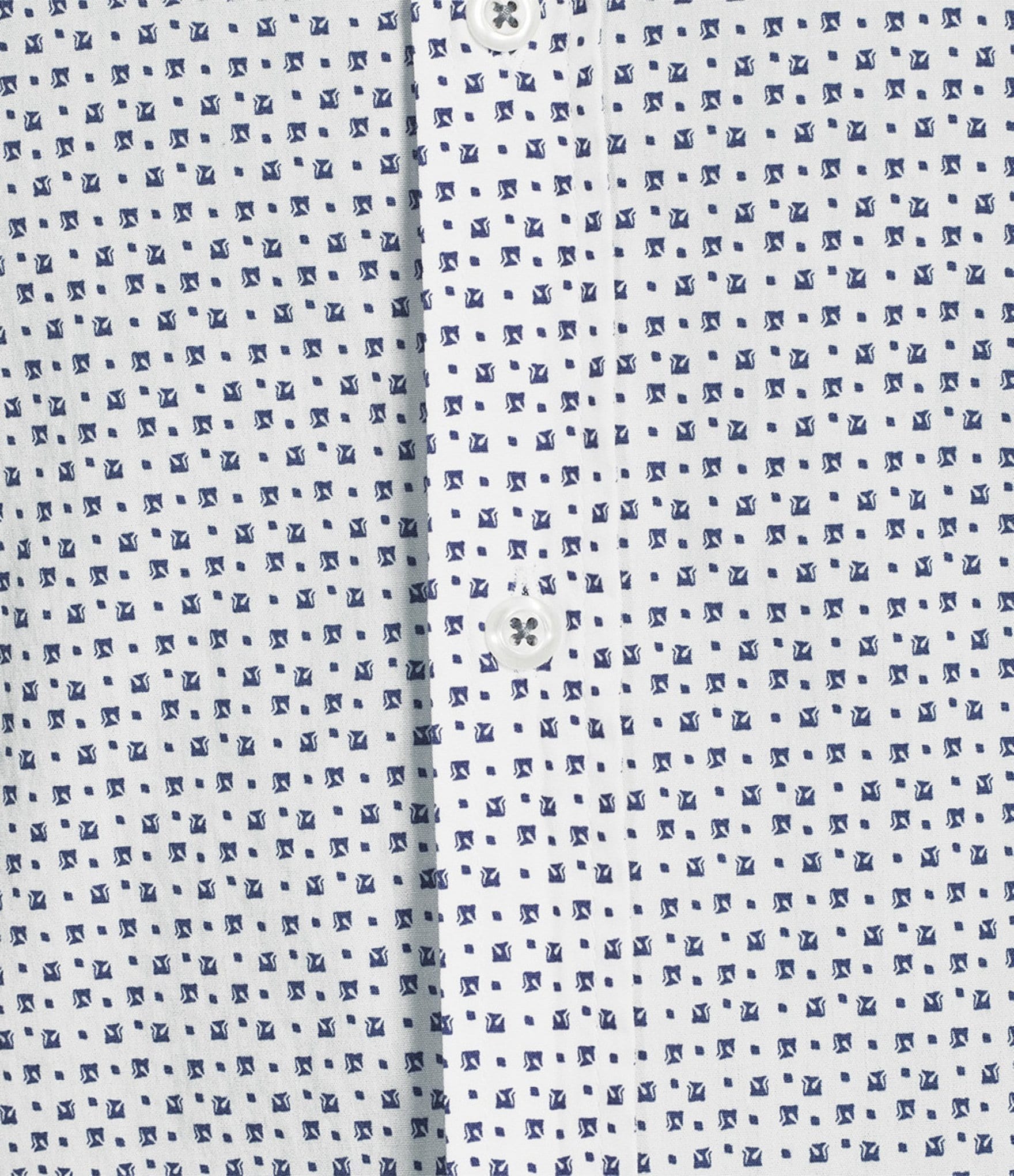 Cremieux Premium Denim Micro Square Geometric Stretch Long Sleeve Woven Shirt