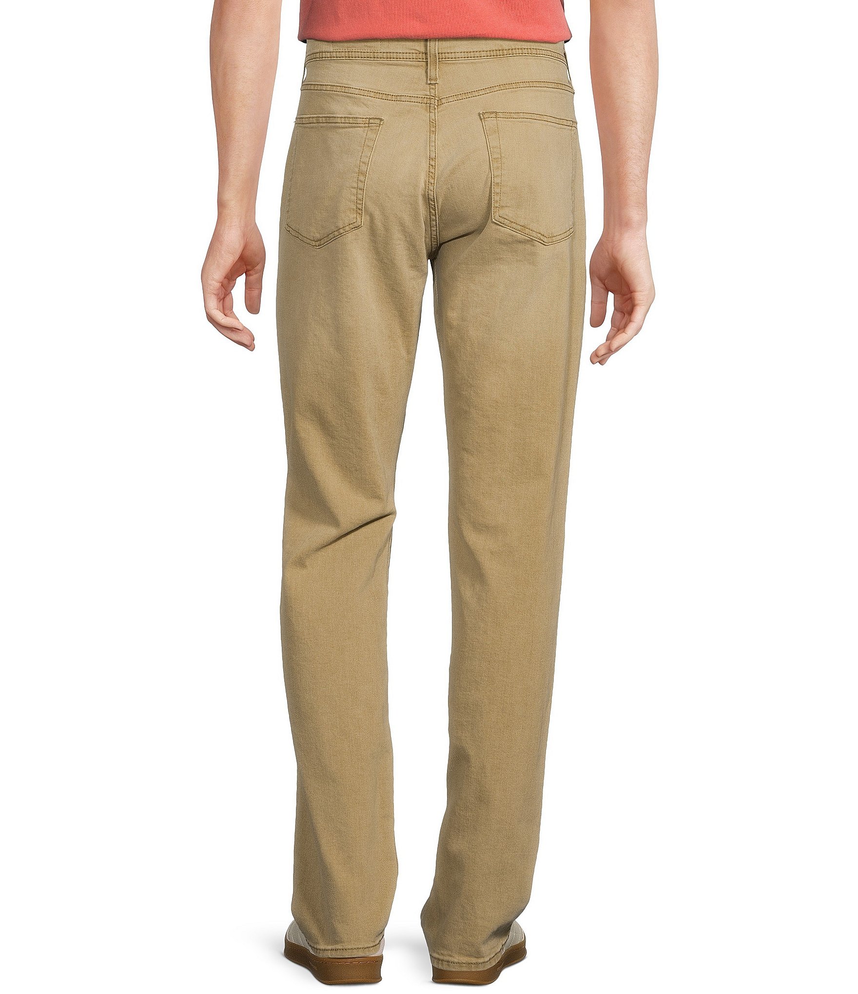 Cremieux Premium Denim Relaxed Straight Fit Full Length Khaki Jeans