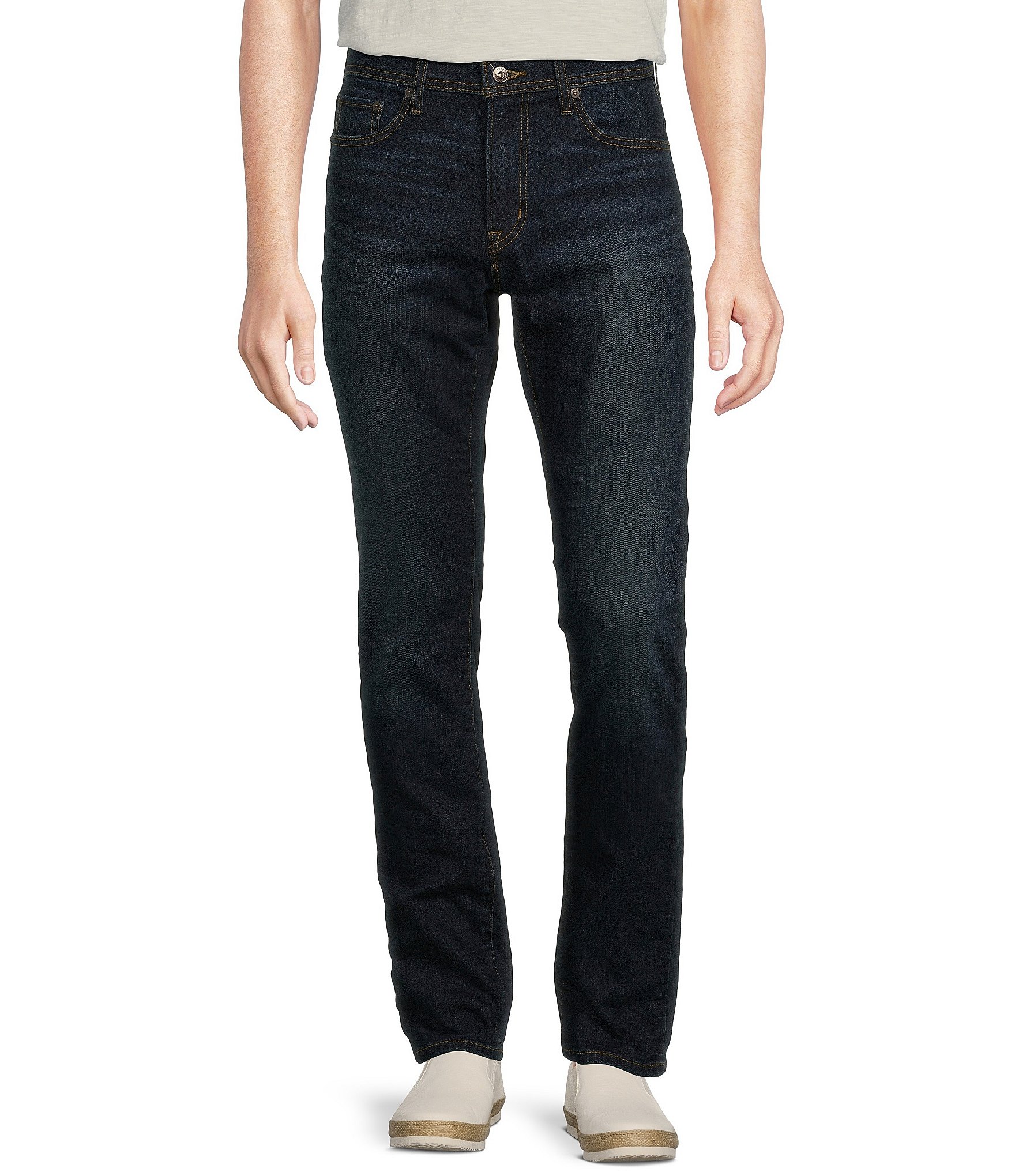 Premium Denim Slim Fit Dark Wash Stretch Jeans | Dillard's