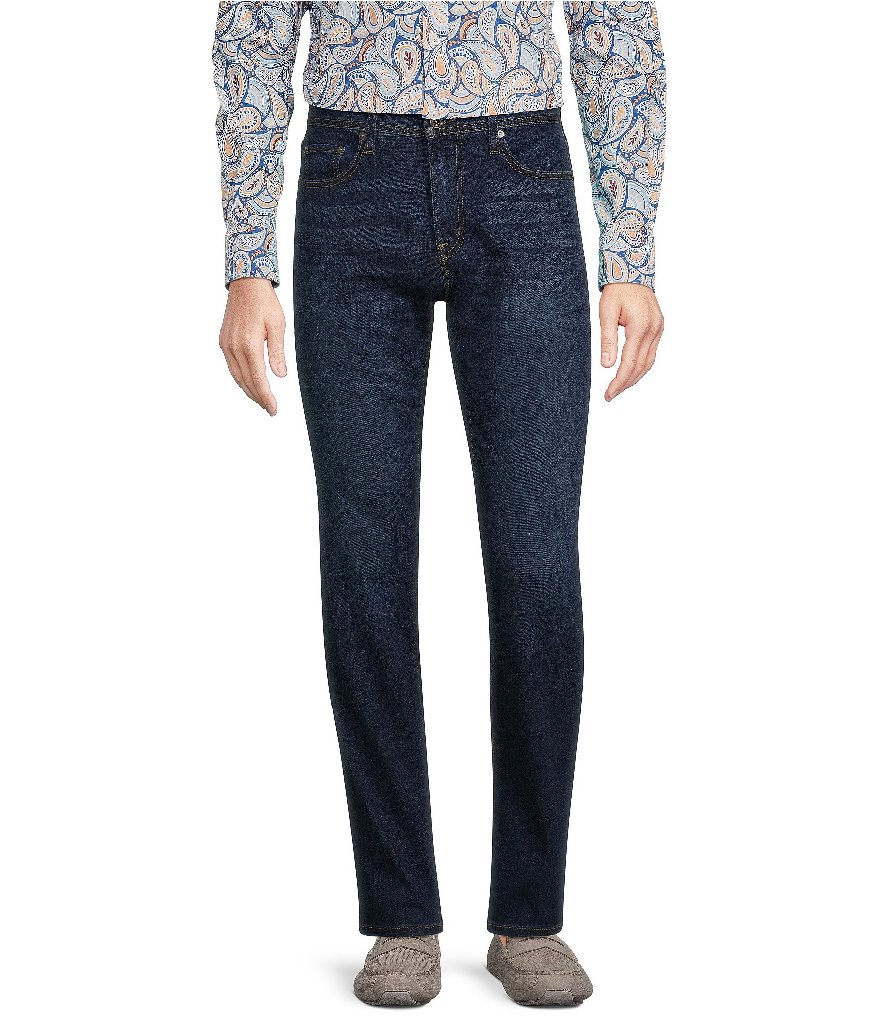 Cremieux Premium Denim Straight Fit Stretch Indigo Jeans | Dillard's