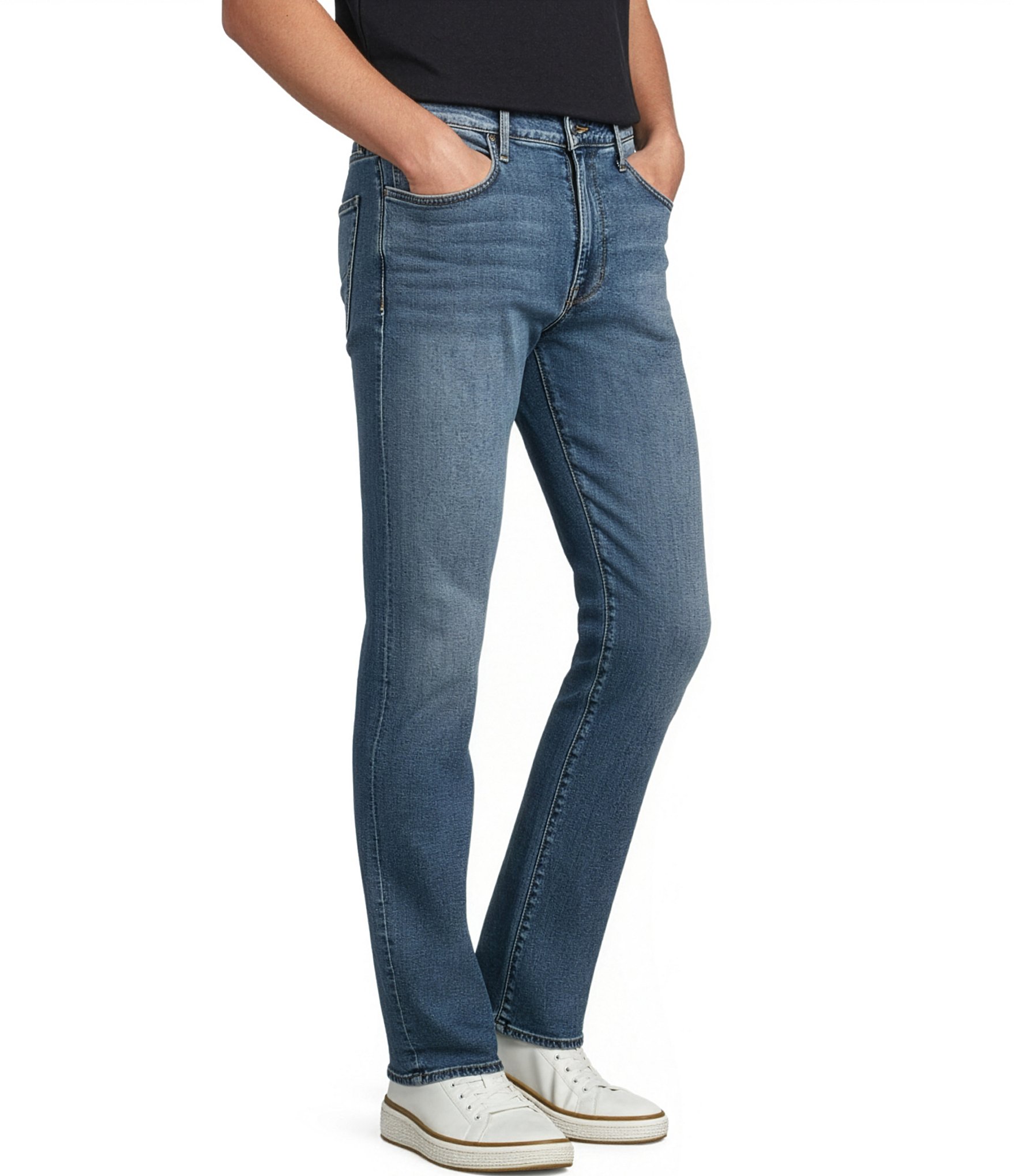 Cremieux Premium Denim Straight Light Wash Stretch Jeans