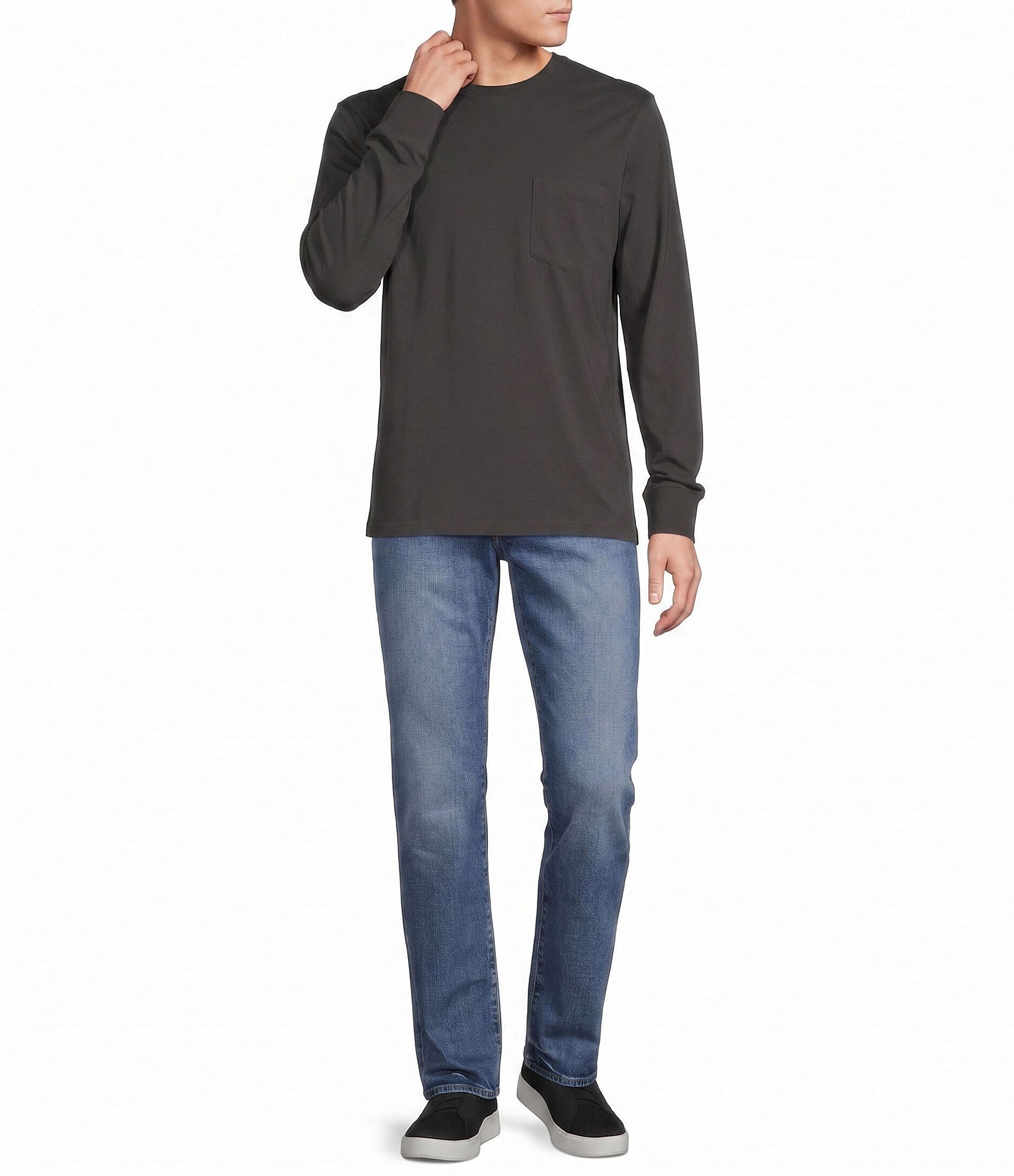 Cremieux Premium Solid Long Sleeve Pocket T-Shirt