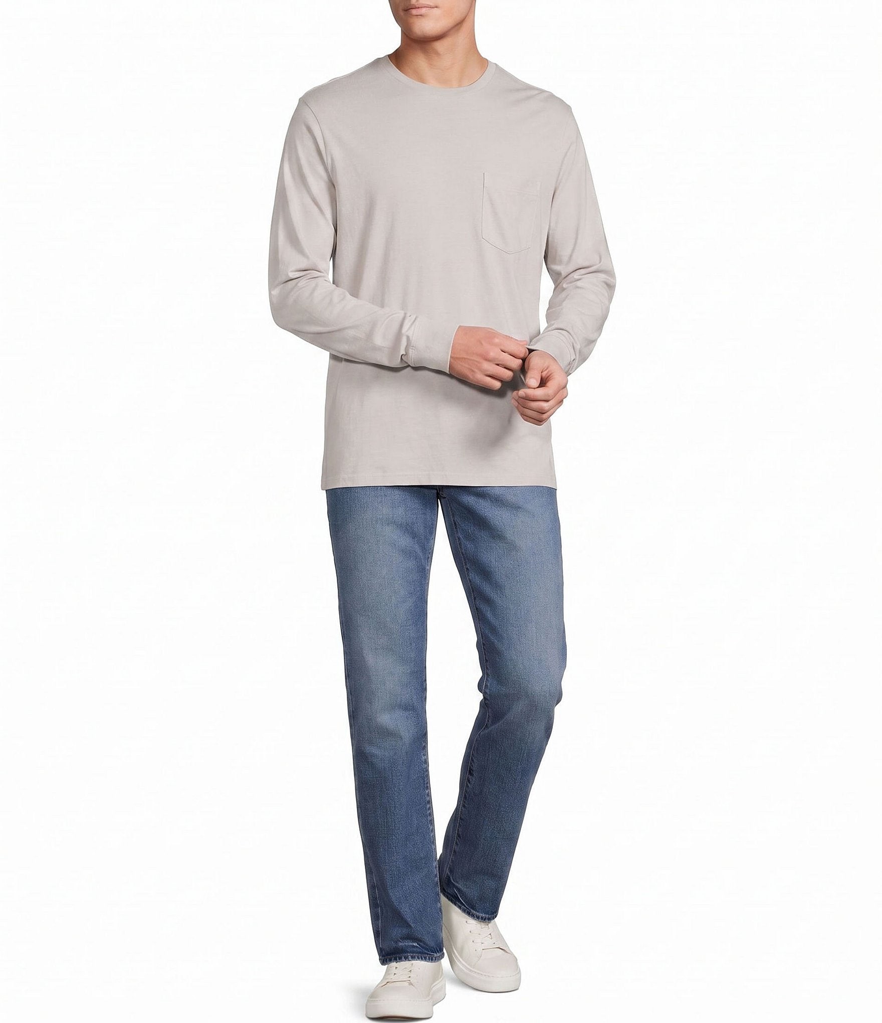 Cremieux Premium Solid Long Sleeve Pocket T-Shirt