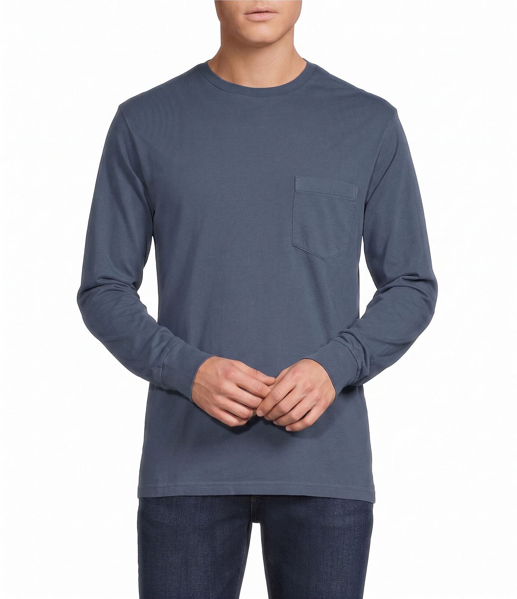 Cremieux Premium Solid Long Sleeve Pocket T-Shirt