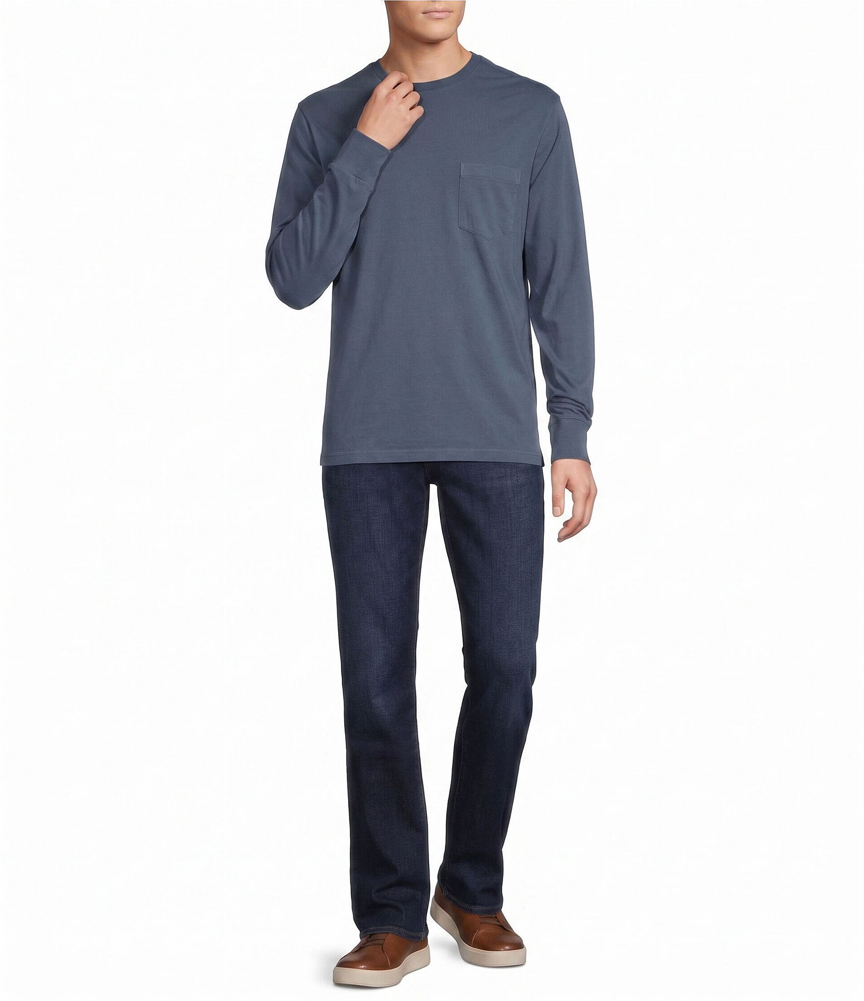 Cremieux Premium Solid Long Sleeve Pocket T-Shirt