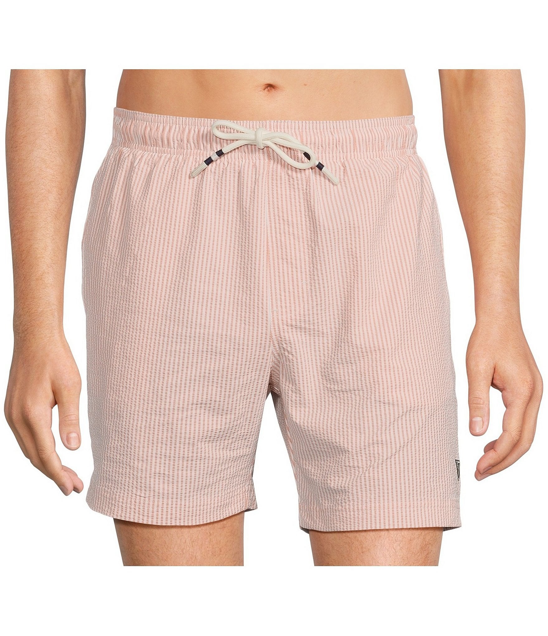 Cremieux Seersucker 6#double; Inseam Swim Trunk