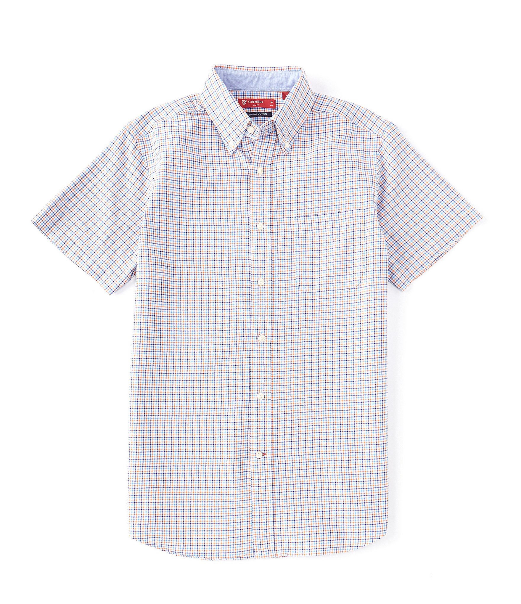 Cremieux Slim-Fit Plaid Oxford Short-Sleeve Woven Shirt | Dillard's