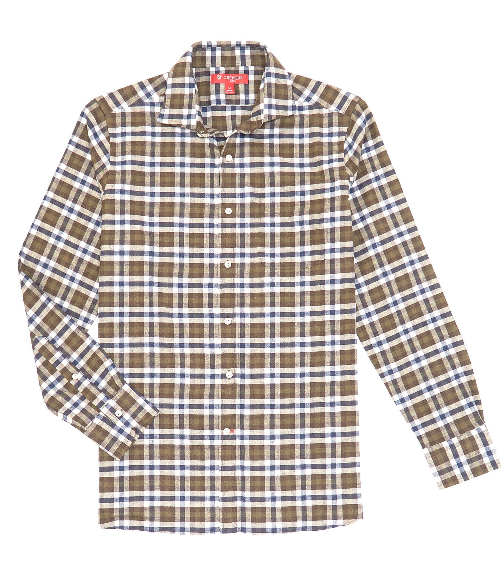 Cremieux Slim Plaid Stretch Twill Long-Sleeve Woven Shirt | Dillard's