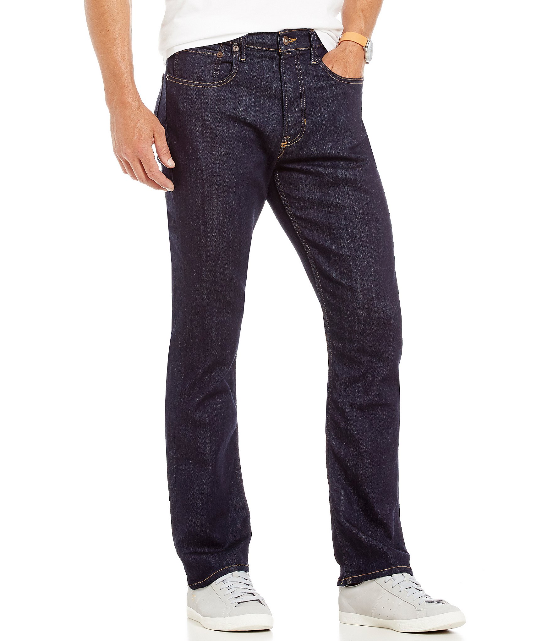 Cremieux Straight-Fit Resin Wash Denim Jeans | Dillards