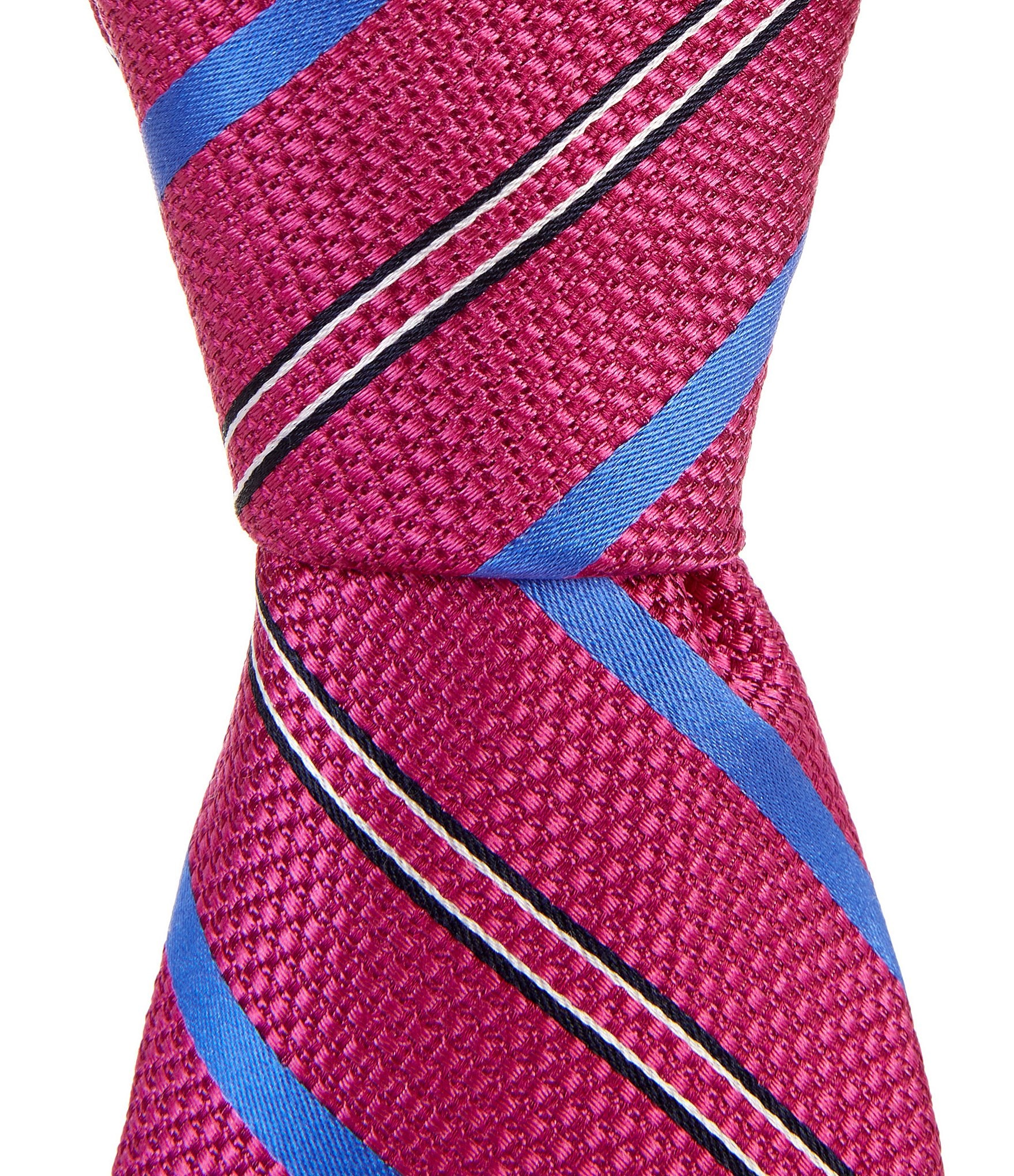 Cremieux Stripe 3 1/4#double; Woven Silk Tie